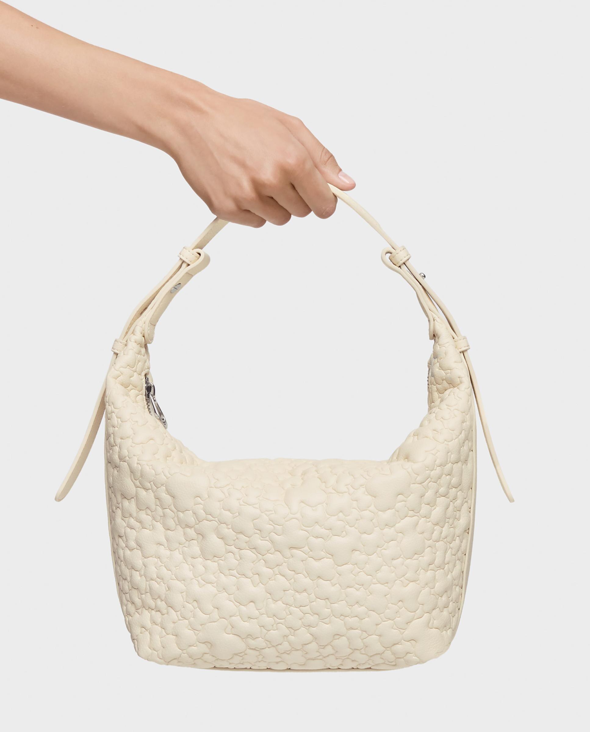 Mala Média com Fecho de Correr Bege-6