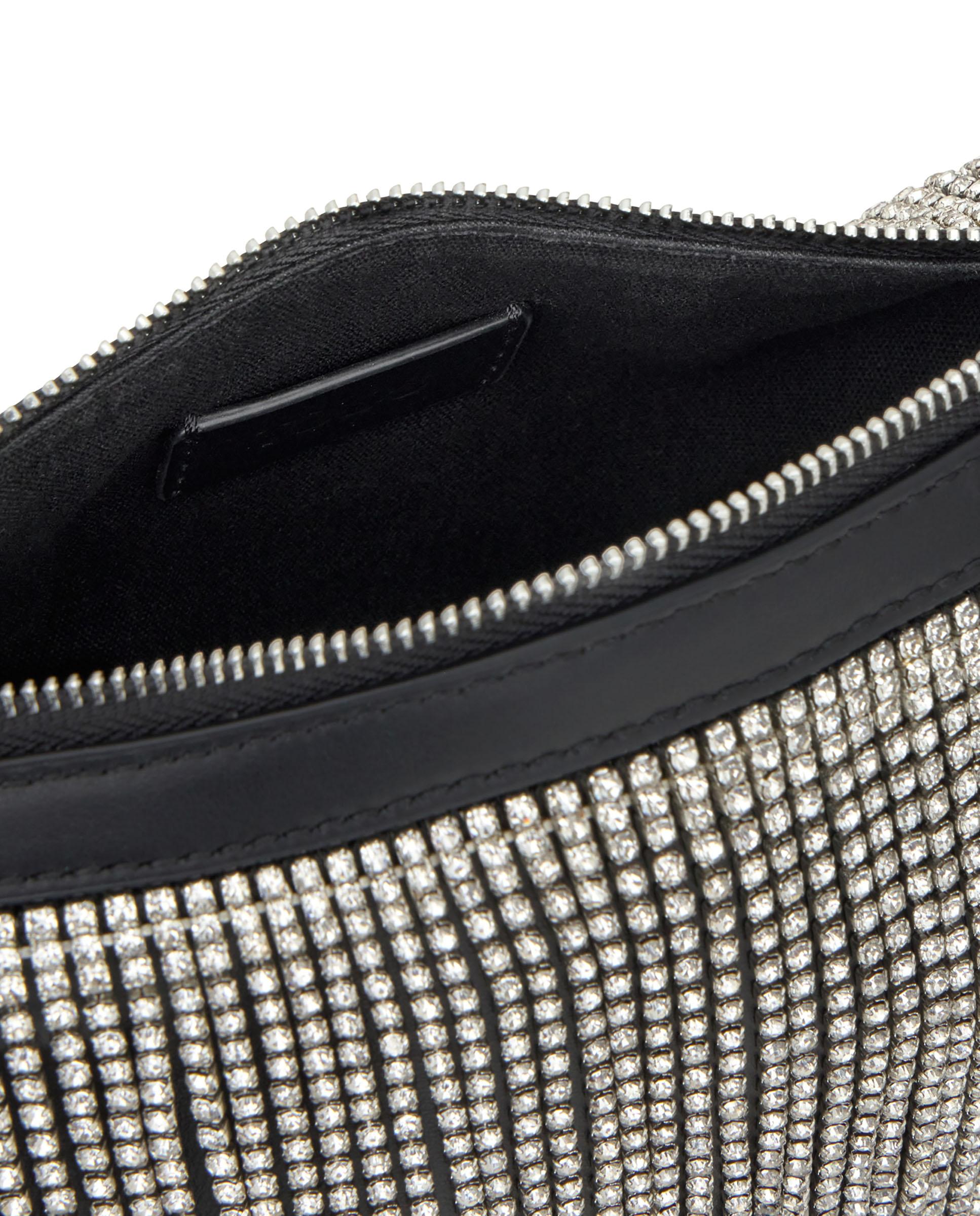 Mala de Ombro Salsi com Detalhes Brilhantes Branco / Preto-3