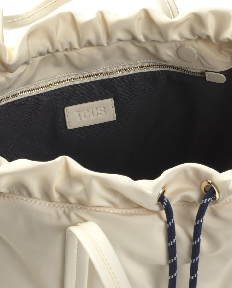 Mala de Ombro Empire Soft com Fecho Ajustável Bege-3