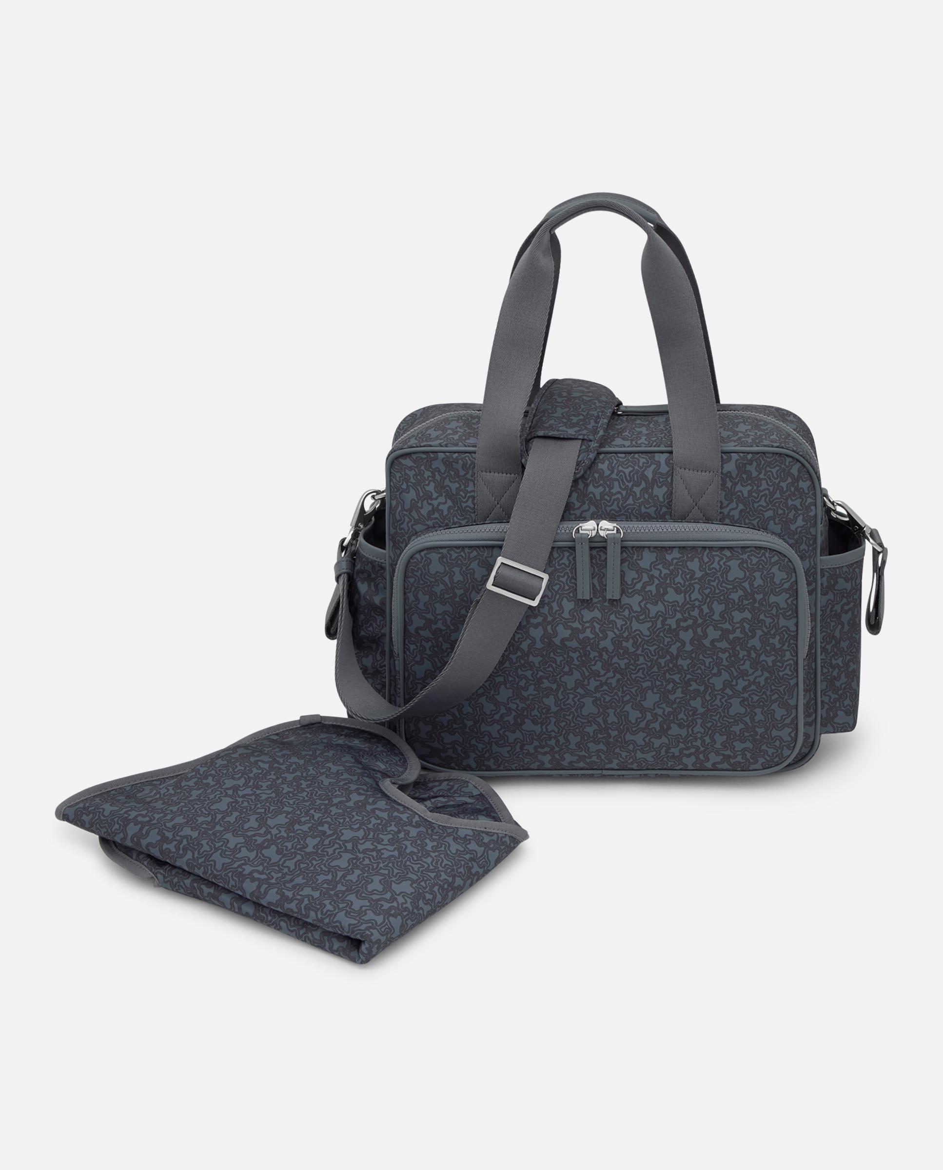 Mala de Ombro Kaos Mini Lines Soft Multiposições Estampada Cinzento-4