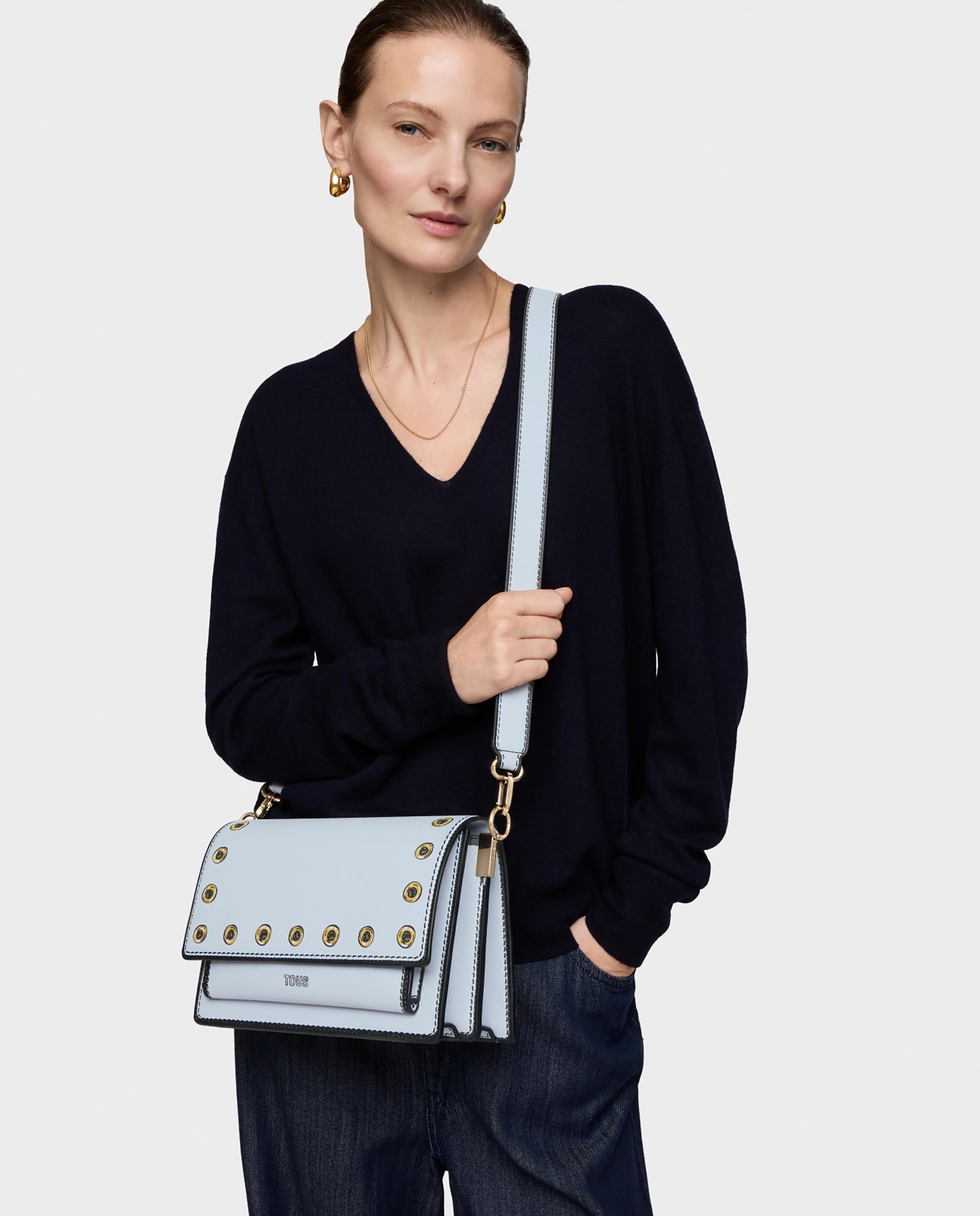 Mala a Tiracolo Audree Trampantojo Média Transformável Azul-acinzentado-5