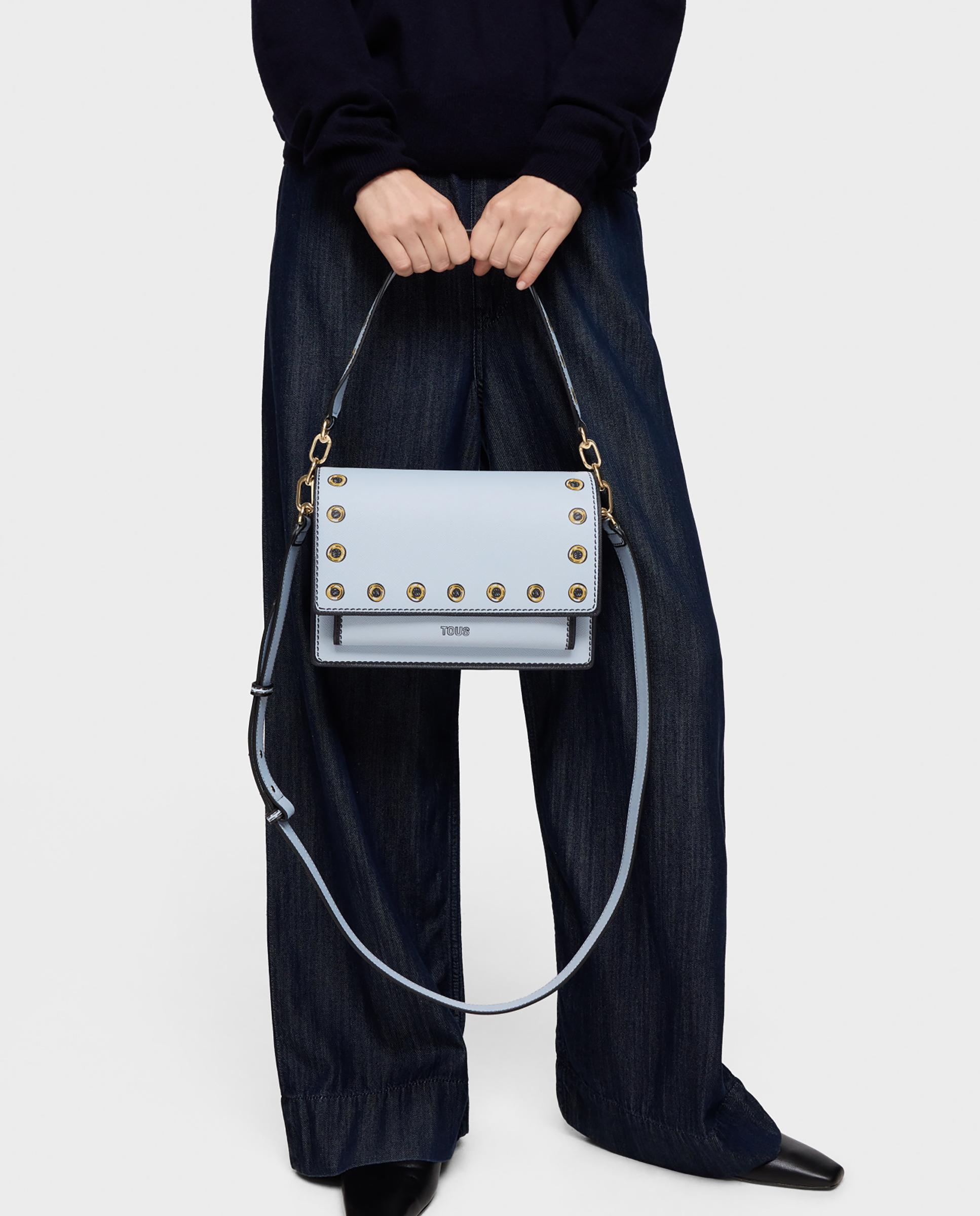 Mala a Tiracolo Audree Trampantojo Média Transformável Azul-acinzentado-6