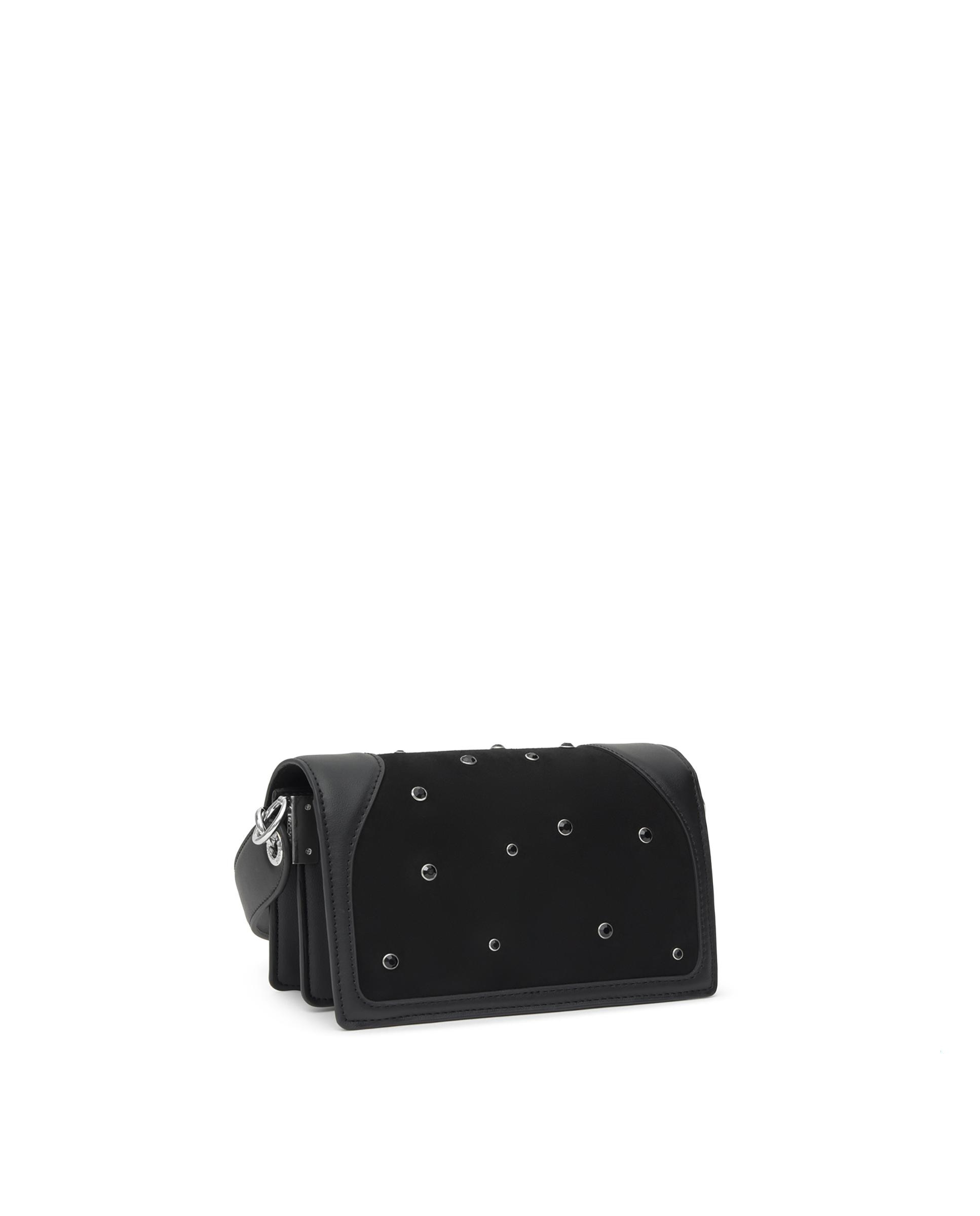 Mala de Ombro Audree Strass Pequena Preto-2