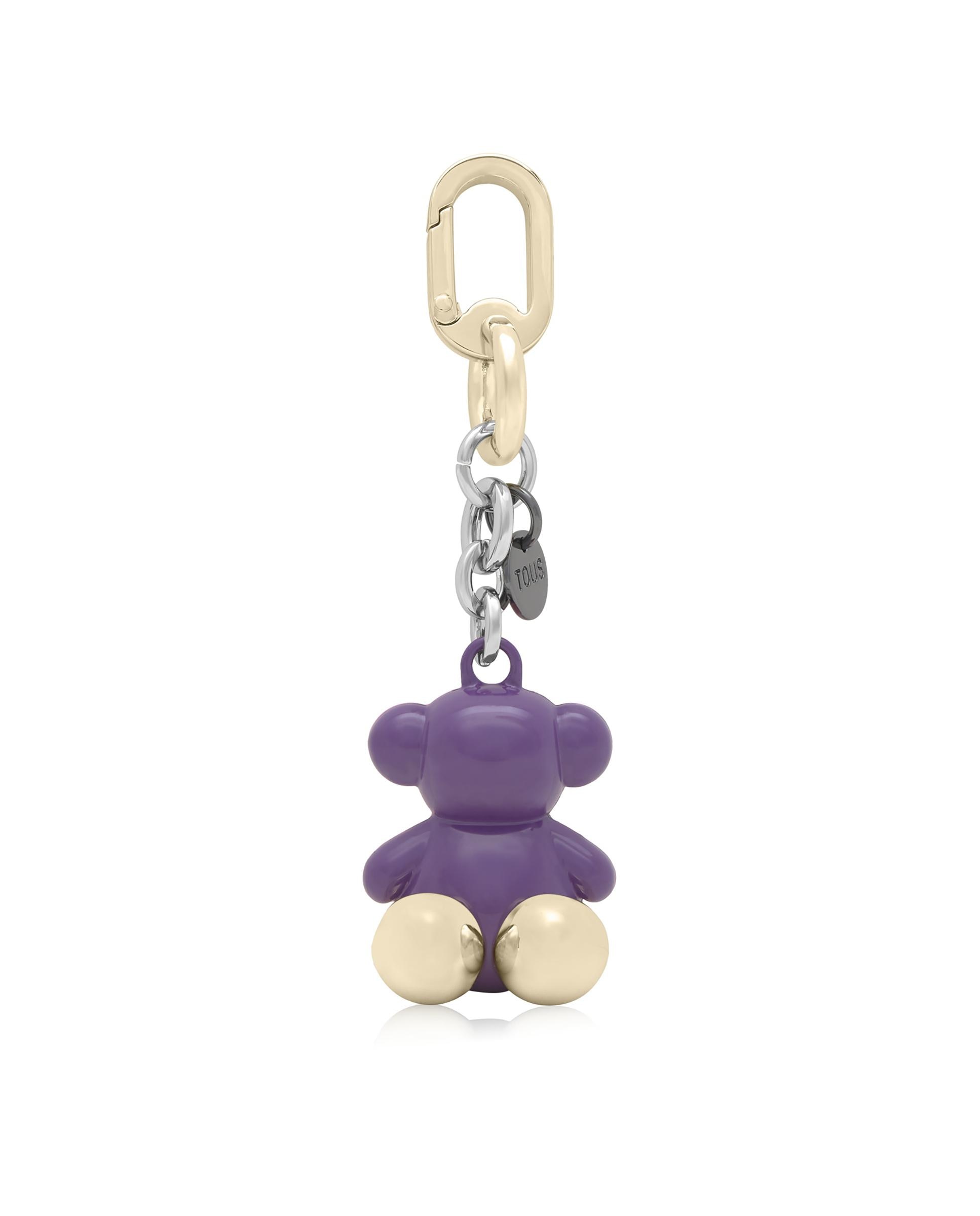 Porta-chaves Bold Bear de Metal Bicolor Lilás-1