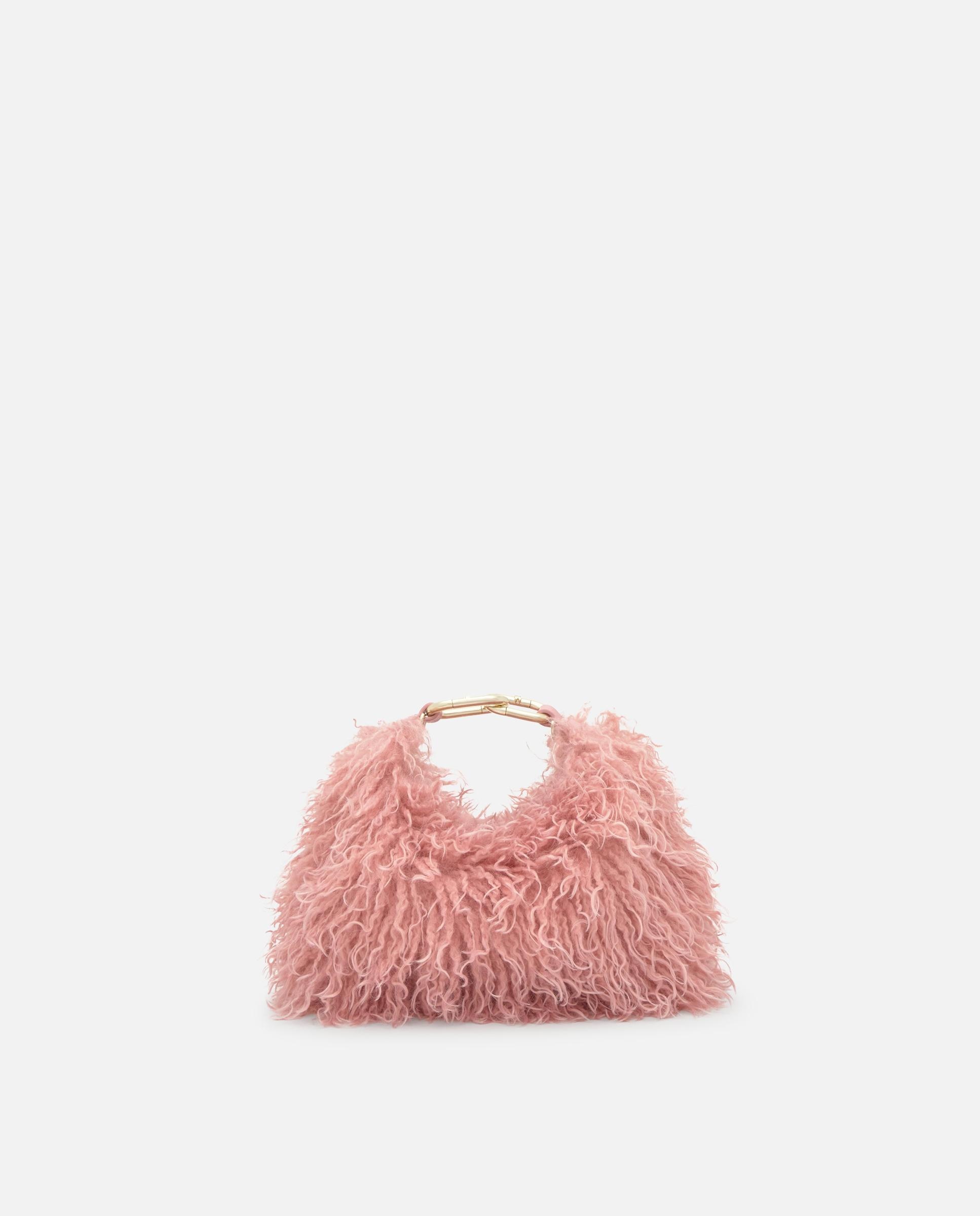 Mala a Tiracolo Hold Pequena com Pelo Transformável Rosa-pastilha-4