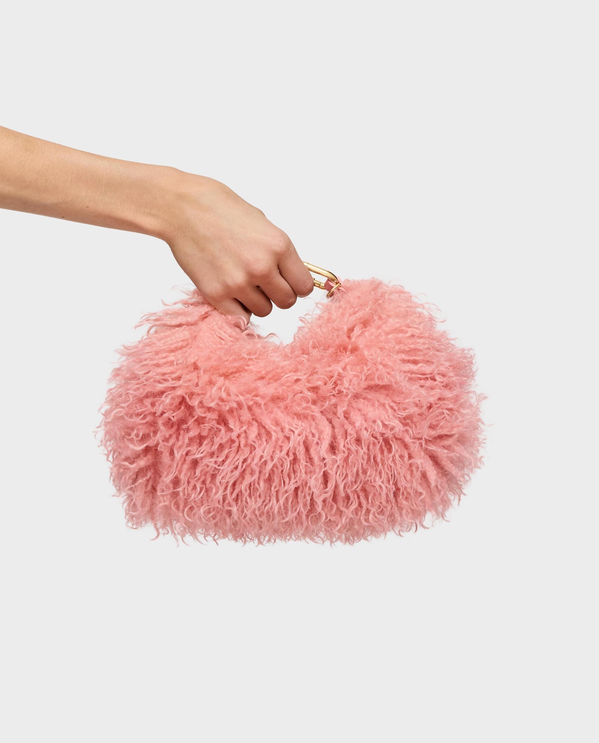 Mala a Tiracolo Hold Pequena com Pelo Transformável Rosa-pastilha-8