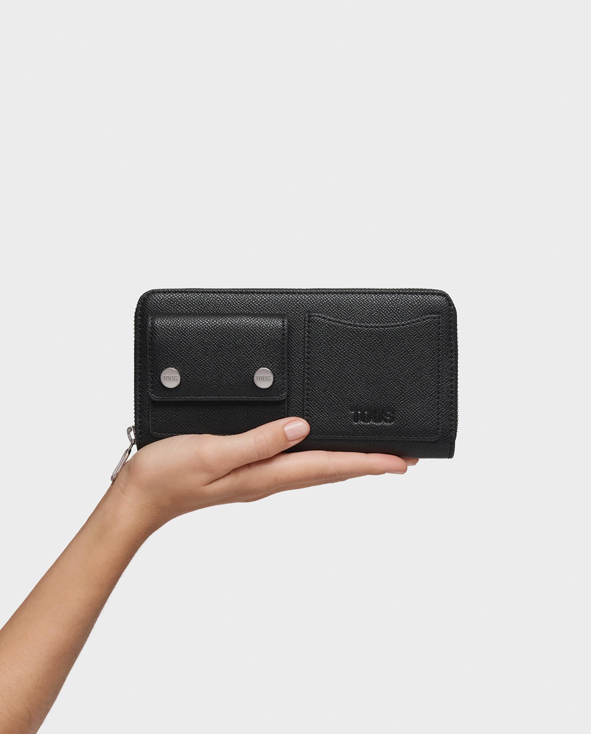 Carteira Audree Pockets Média Preto-5