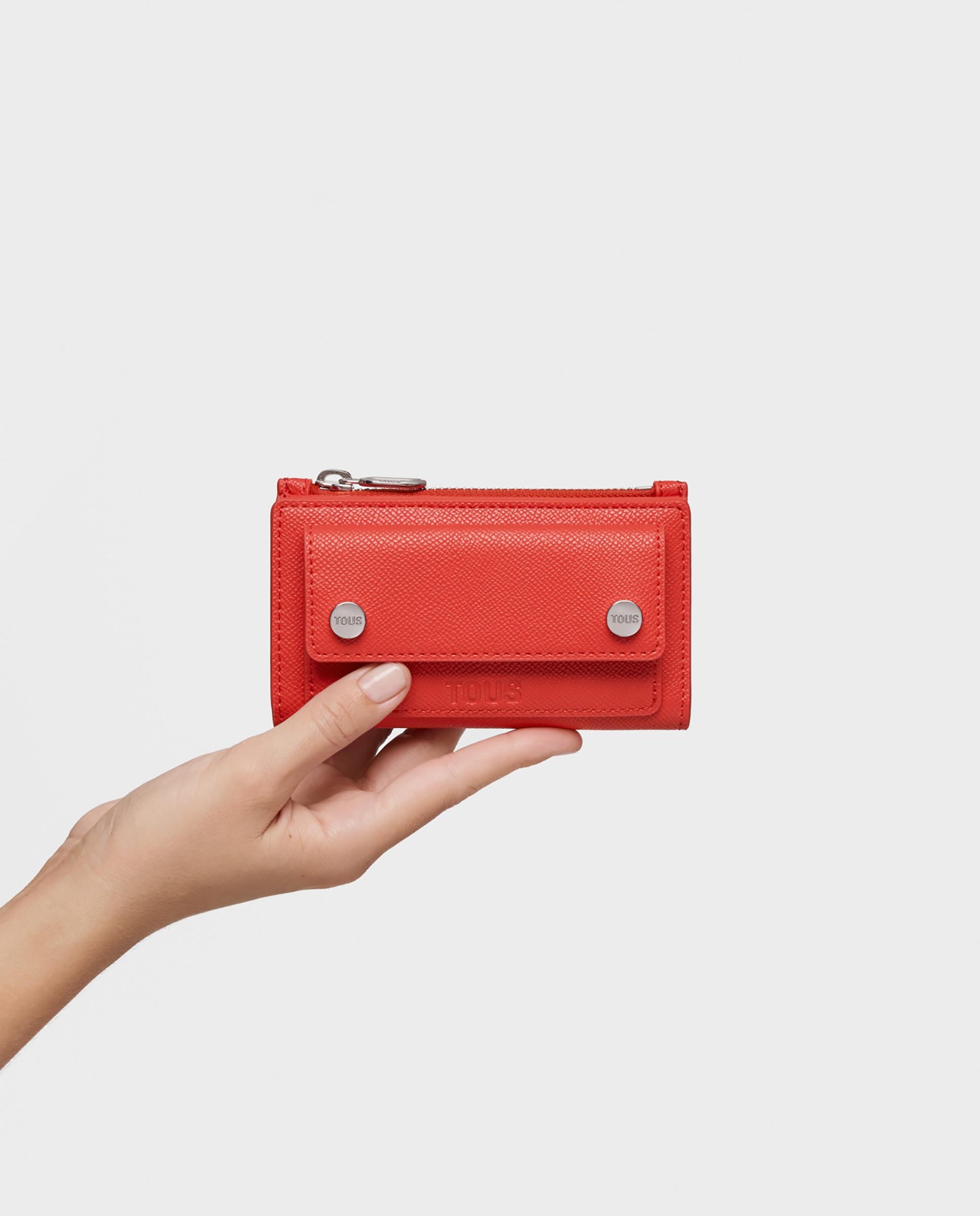 Carteira Audree Pockets Pequena Vermelho-4