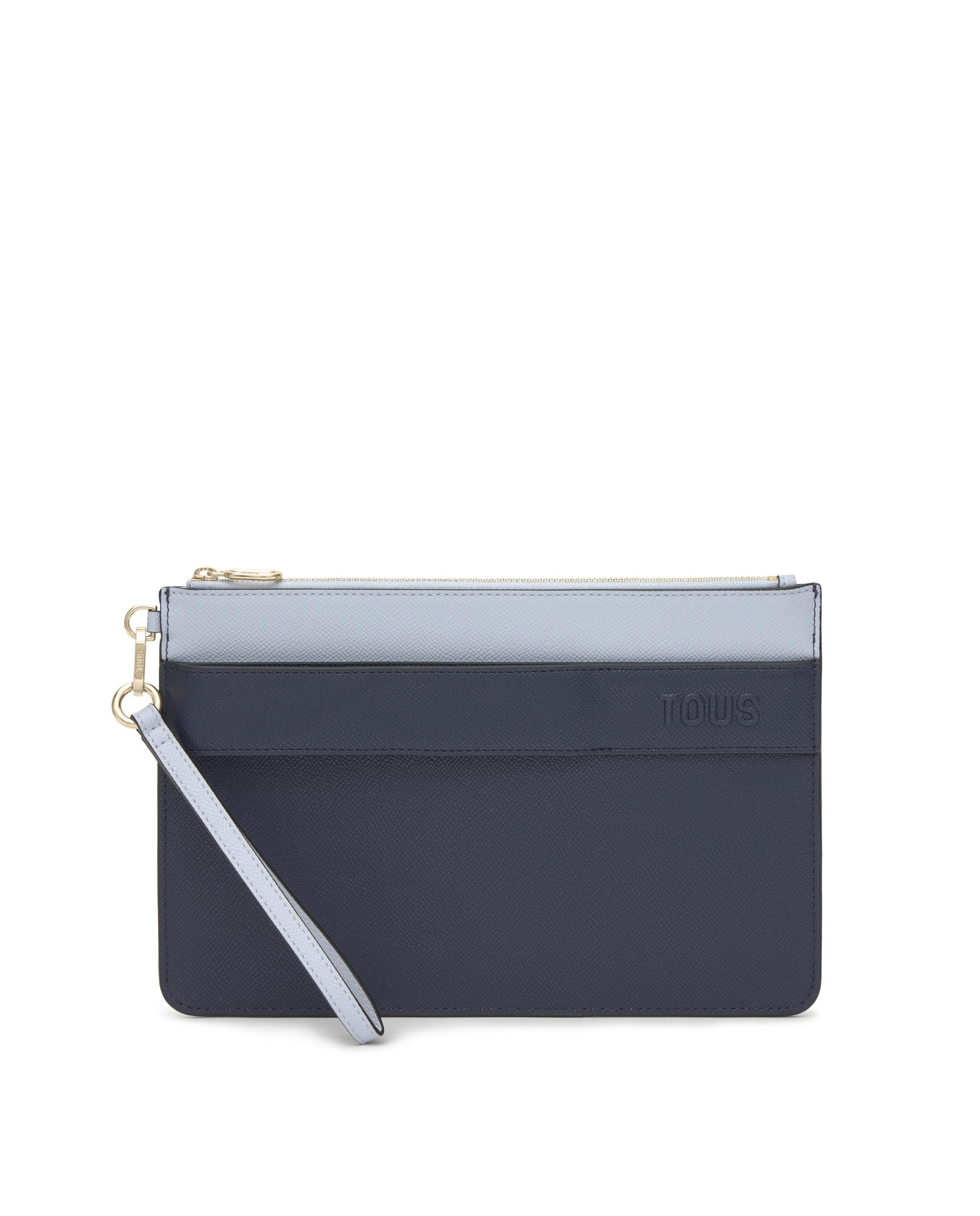 Mala de Mão Clutch Audree Saffinao Azul/Cinzento-1