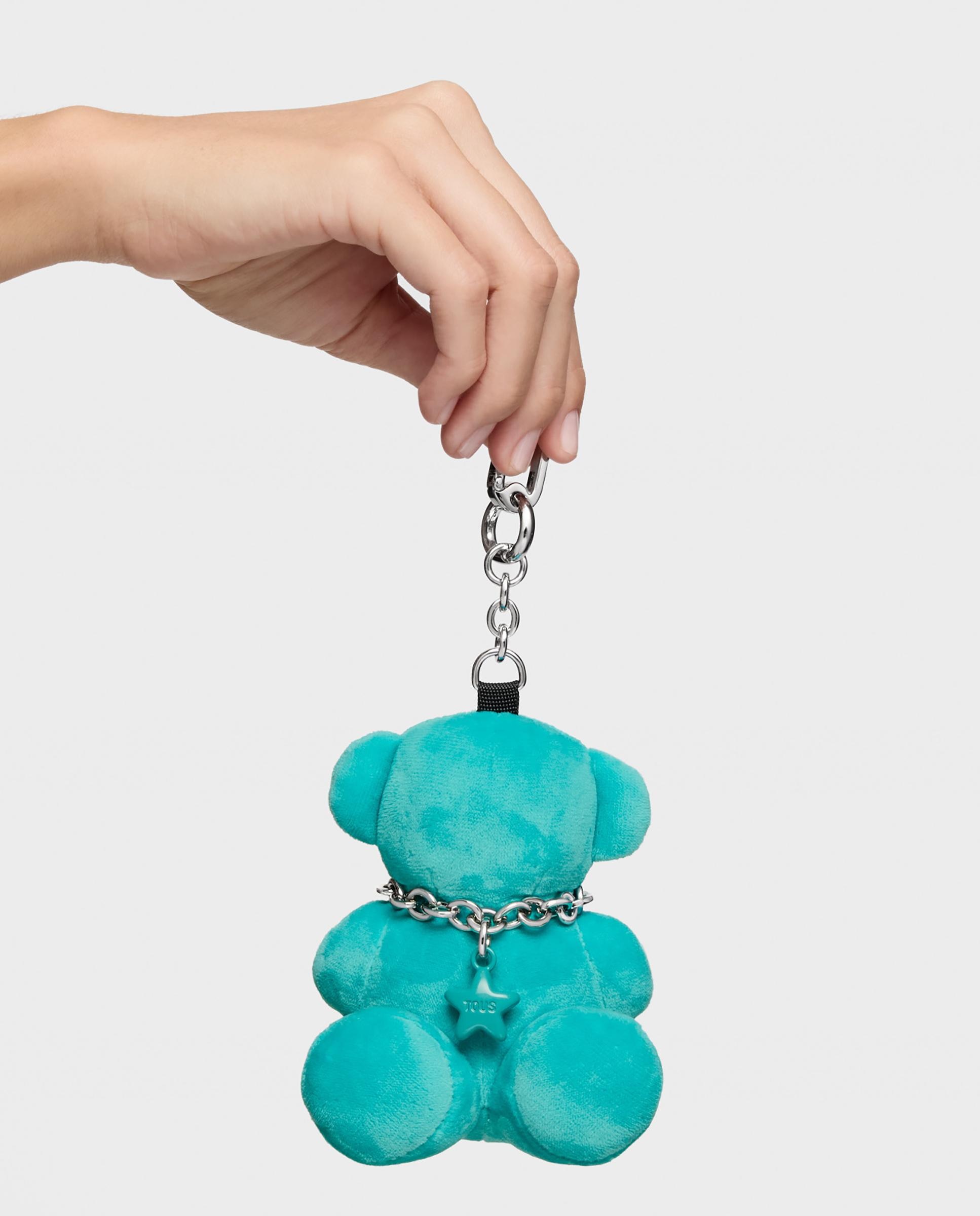 Porta-chaves Bold Bear Velvet Turquesa-4