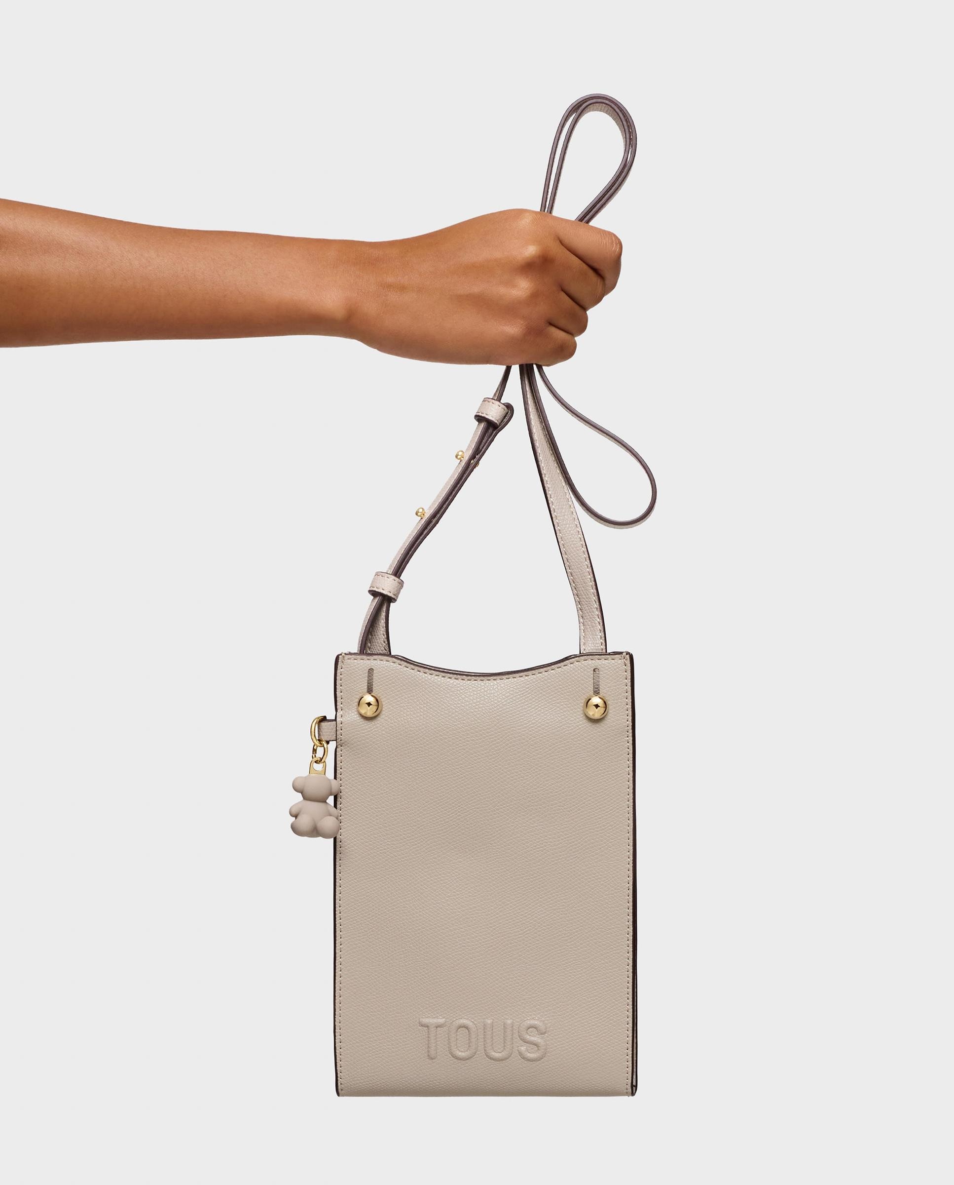 Mala para Telemóvel Tous Back To Basics com Pendentes Ajustáveis Taupe-6