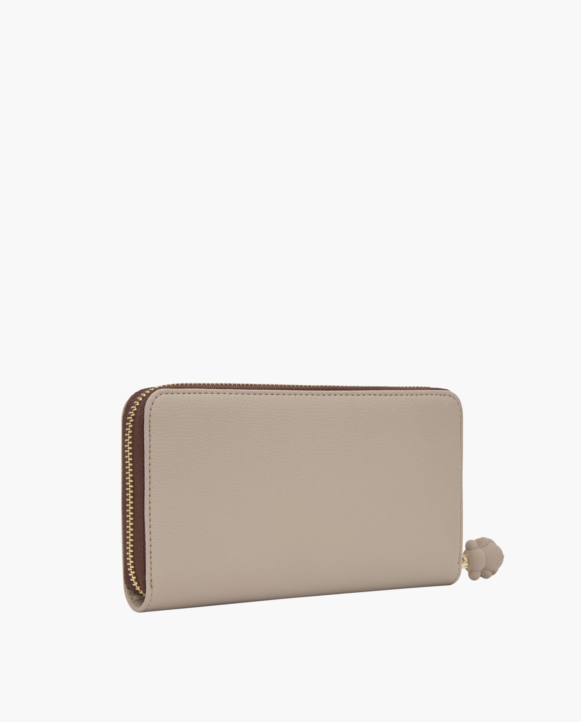 Carteira Back To Basics Grande com Urso Taupe-2