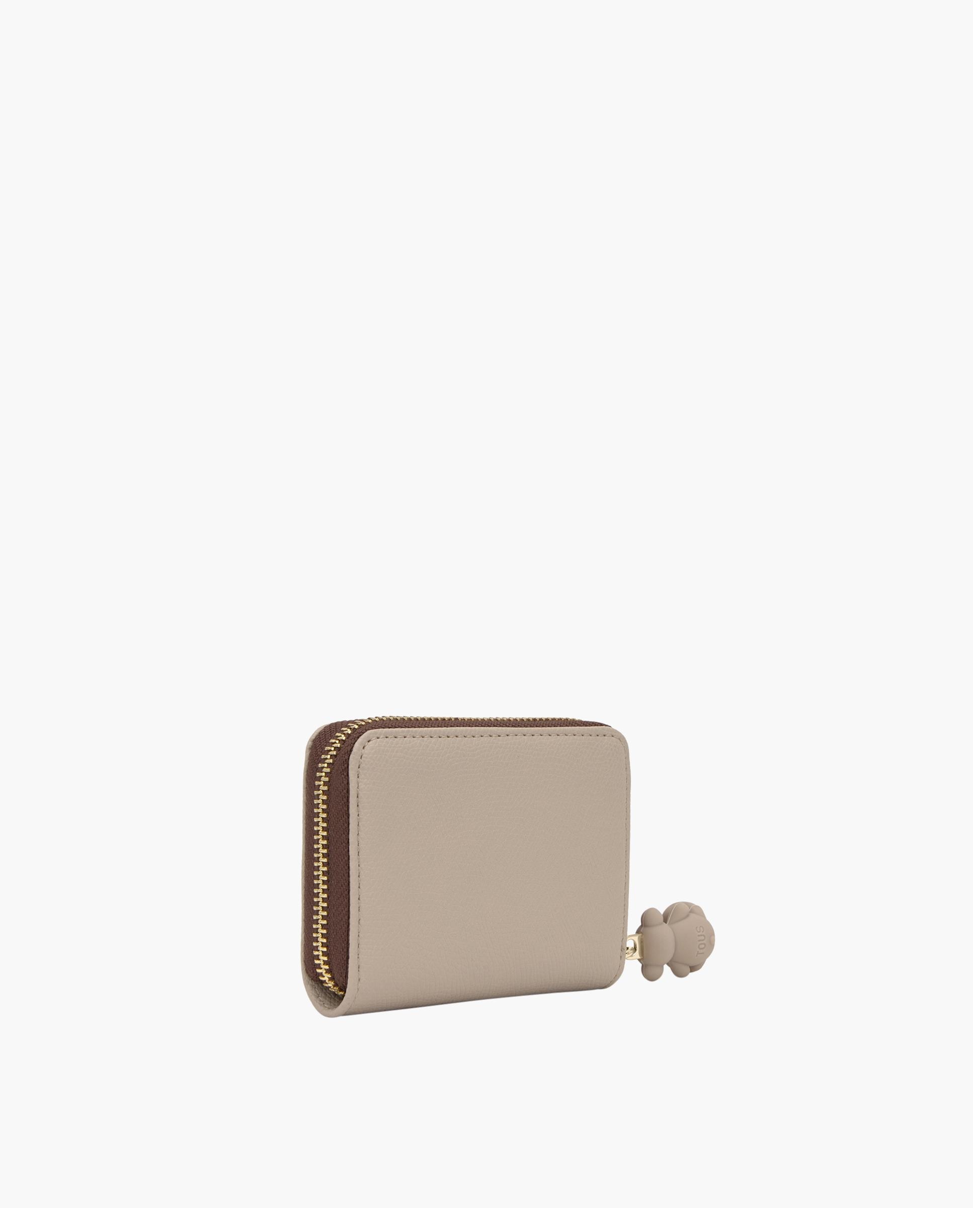 Porta-moedas Back To Basics Médio Taupe-2
