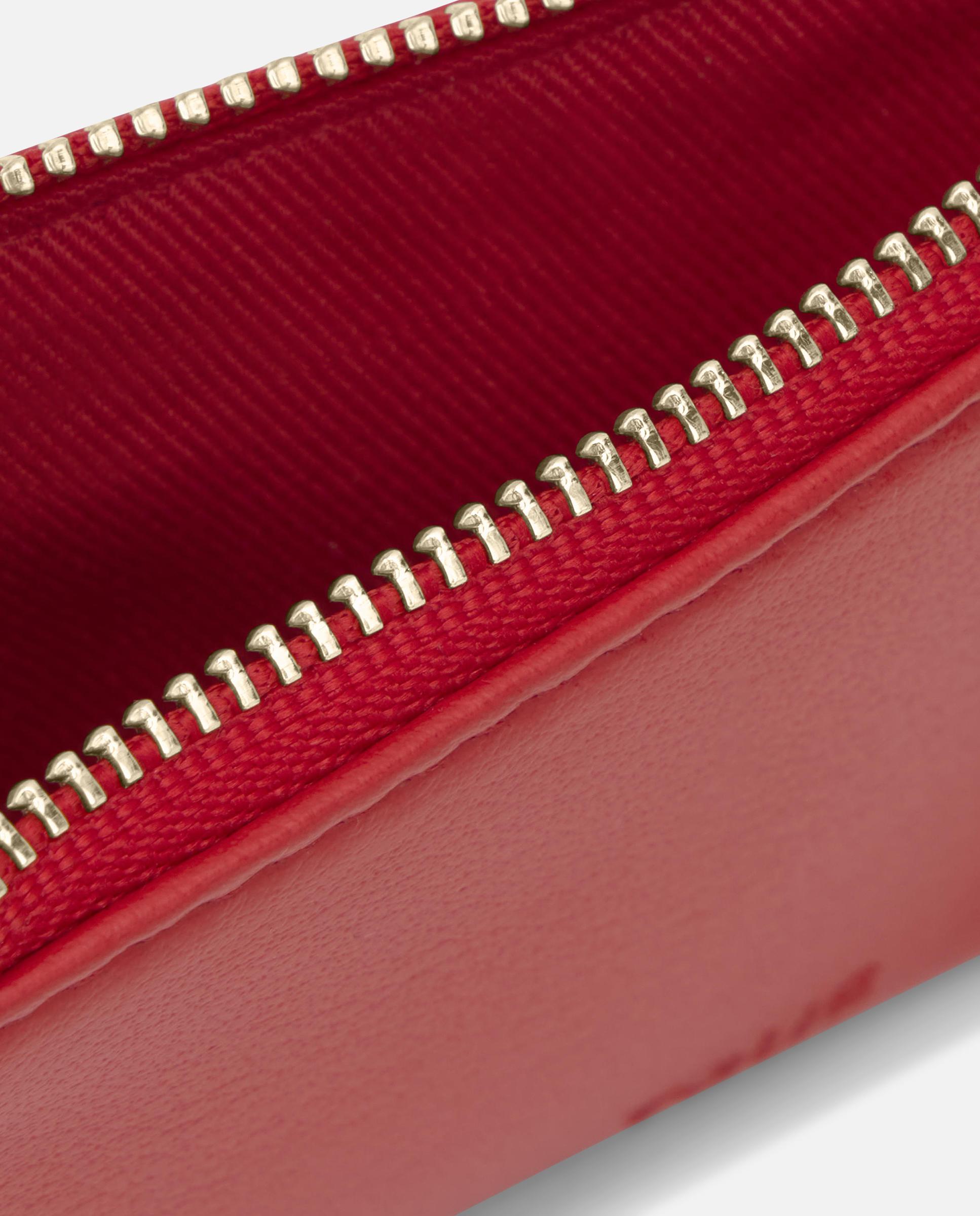 Porta-moedas Porta-cartões Audree Soft Médio Vermelho-3