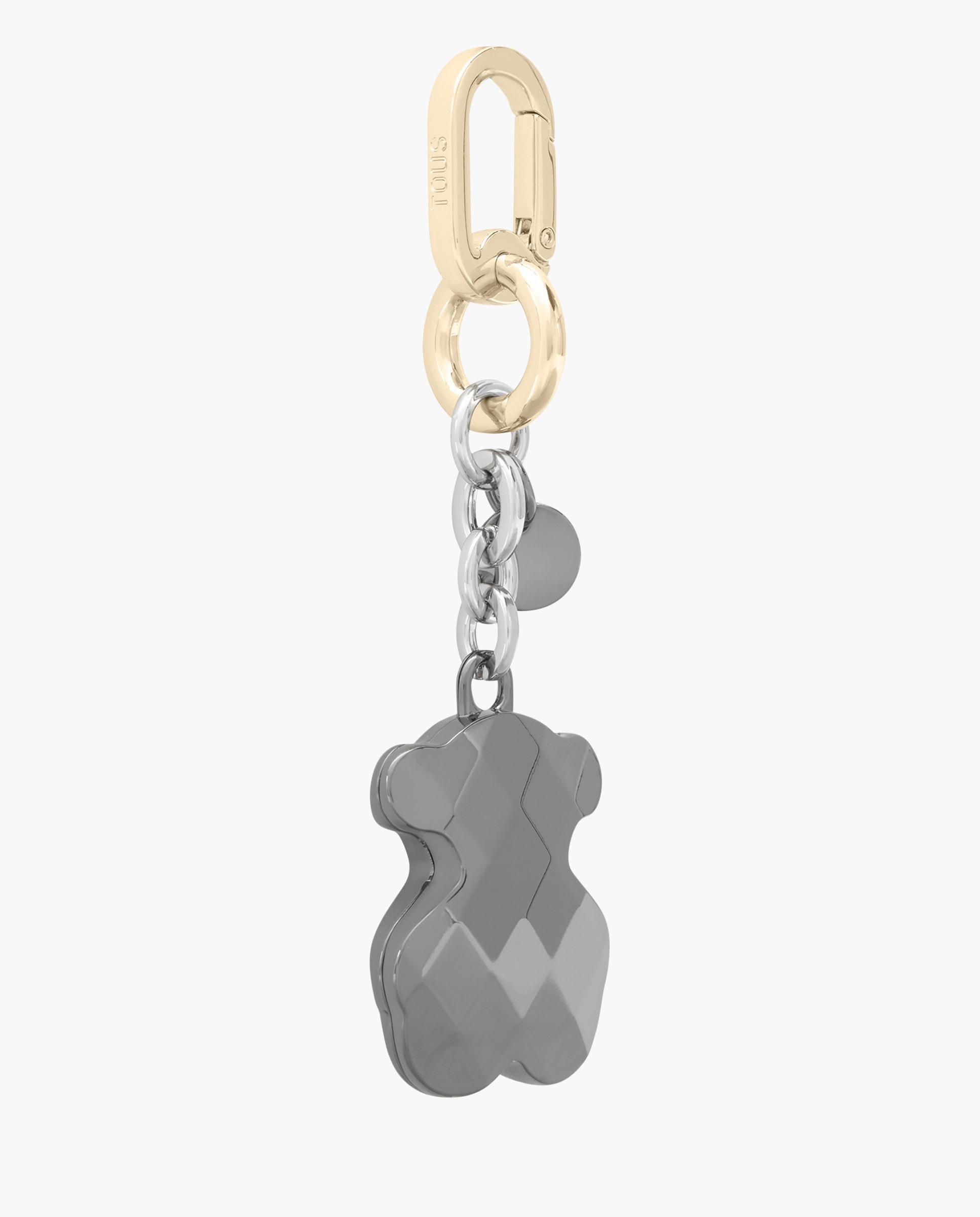 Porta-chaves Facet Bear com Urso em Relevo Preto-2