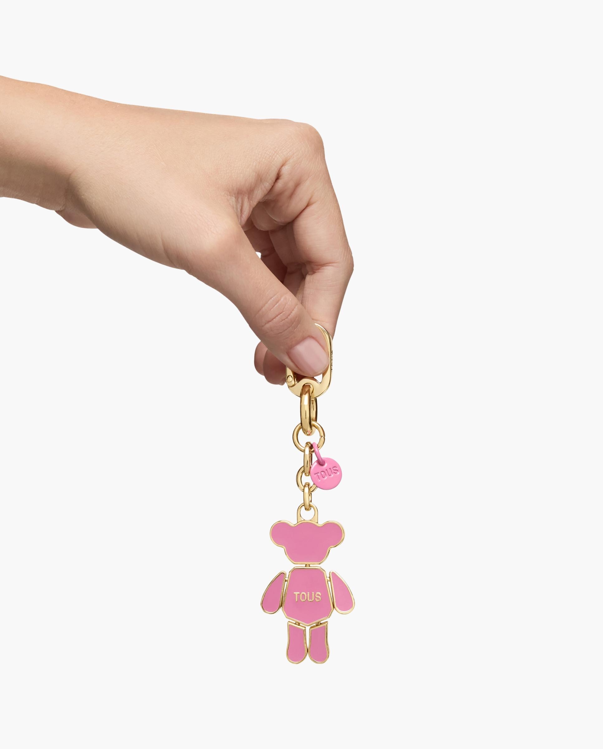 Porta-chaves Puppet Bear com Urso Rosa-3