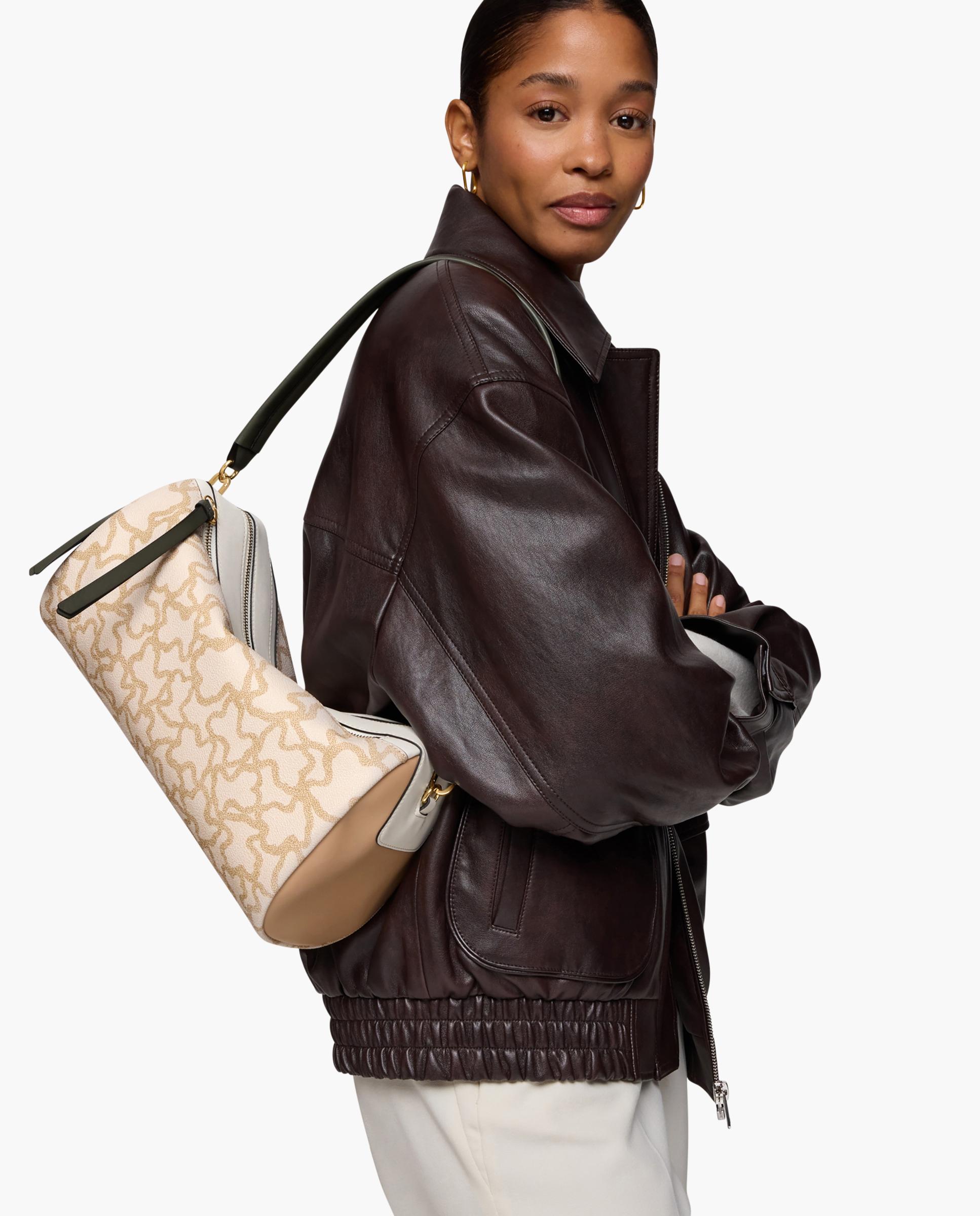 Mala a Tiracolo Kaos Icon Média Transformável Estampada Areia-4