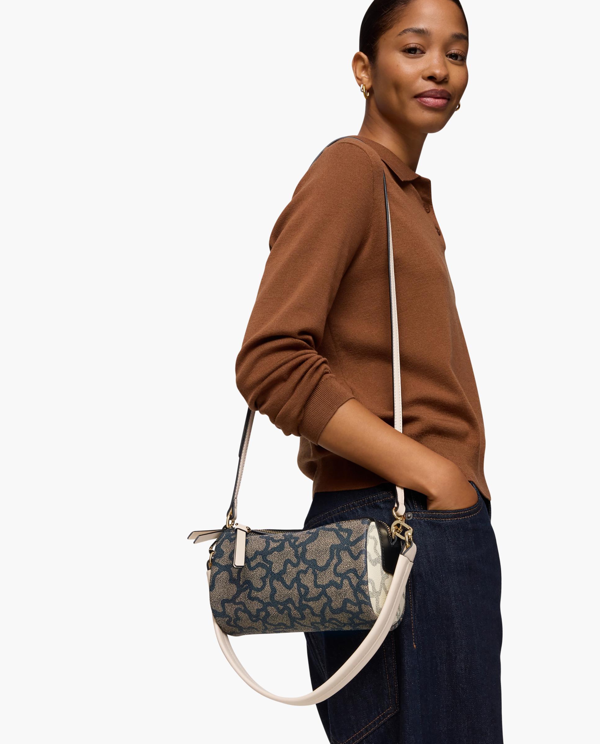 Mala Pequena Kaos Icon Transformável Estampada Preto-5