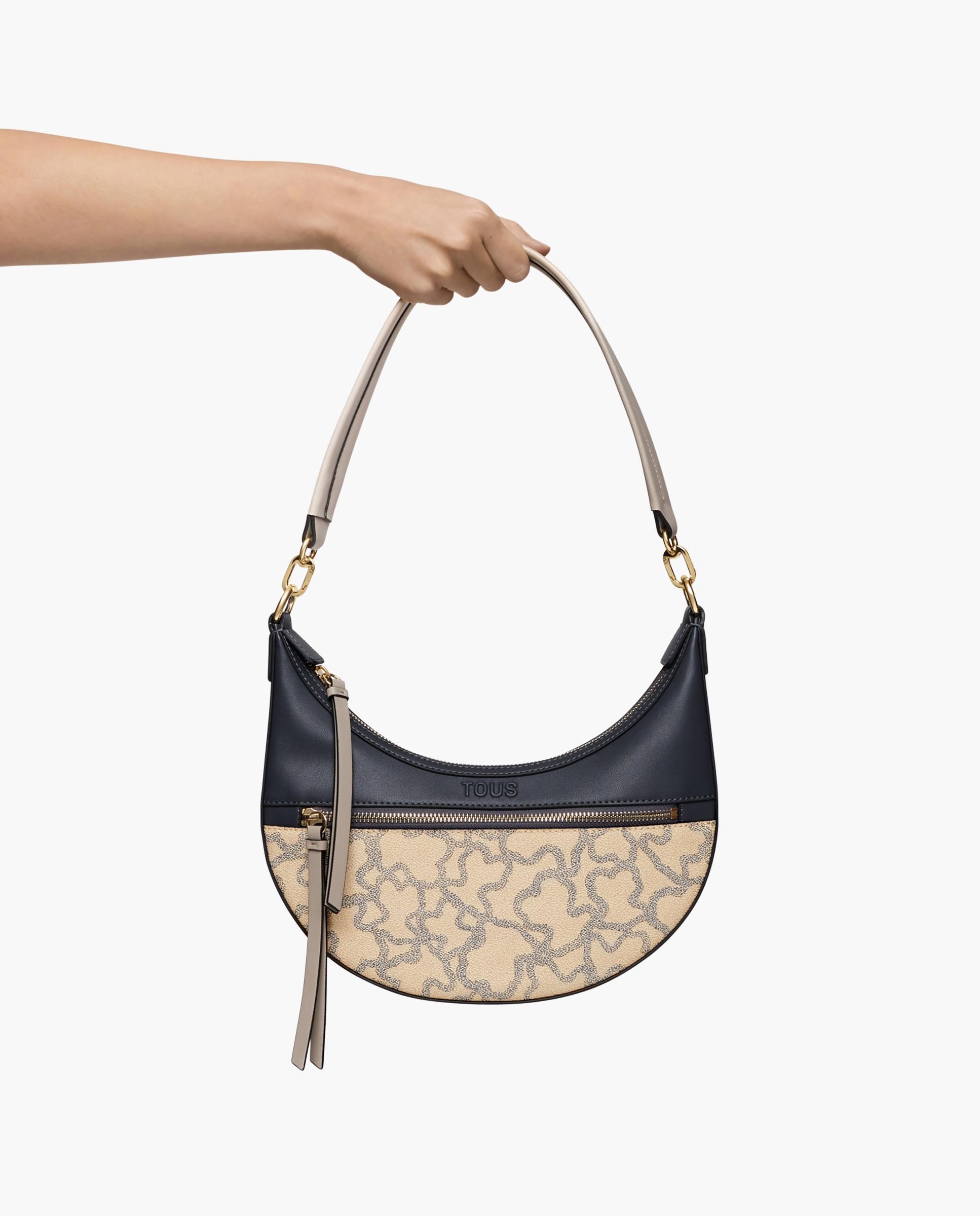 Mala de Ombro Kaos Icon Ovalada com Estampado Taupe-6