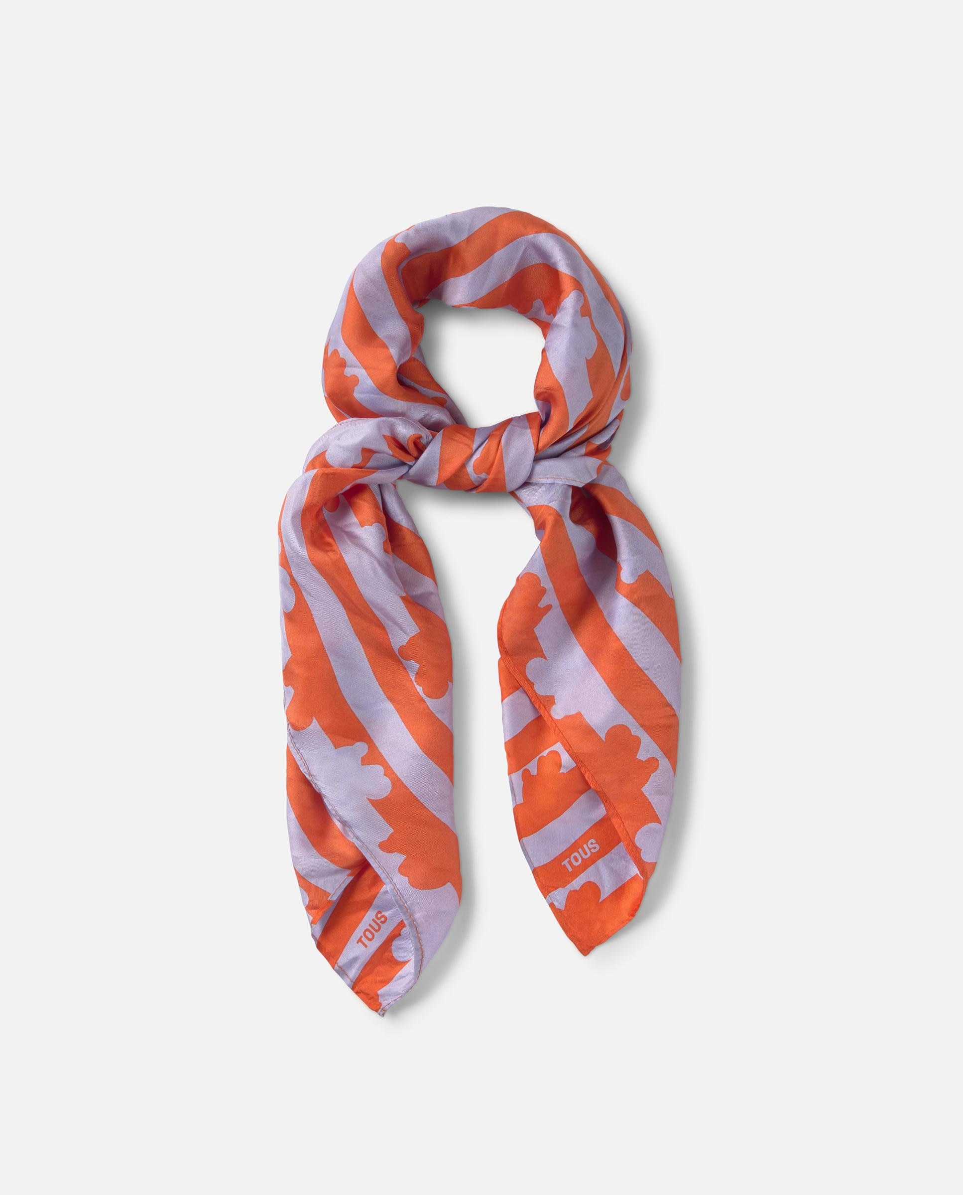 Imagem 0 de Écharpe de Seda Estampada Tous Bear Stripes