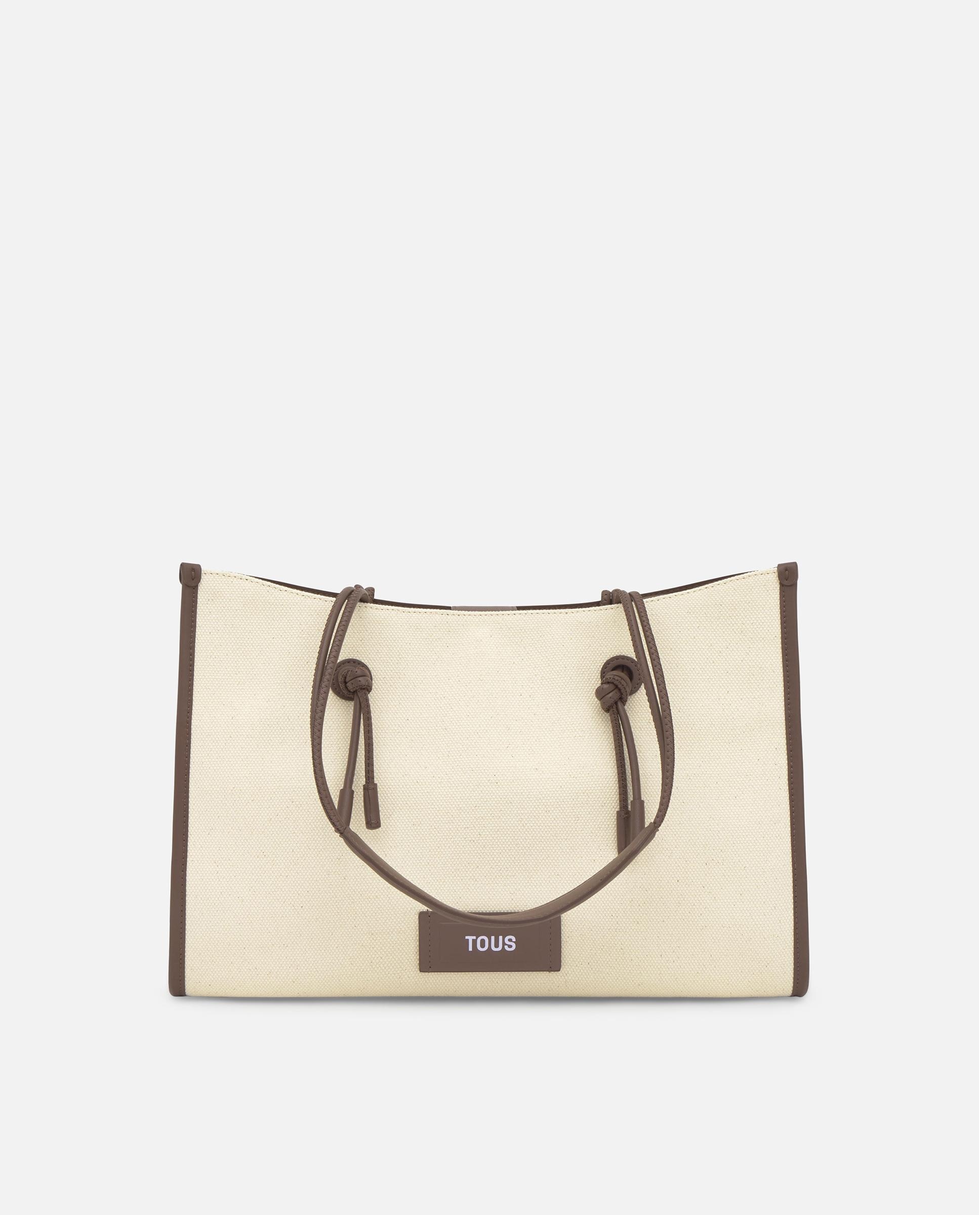 Shopper Grande de Jacquard Summer Holidays Bege-2