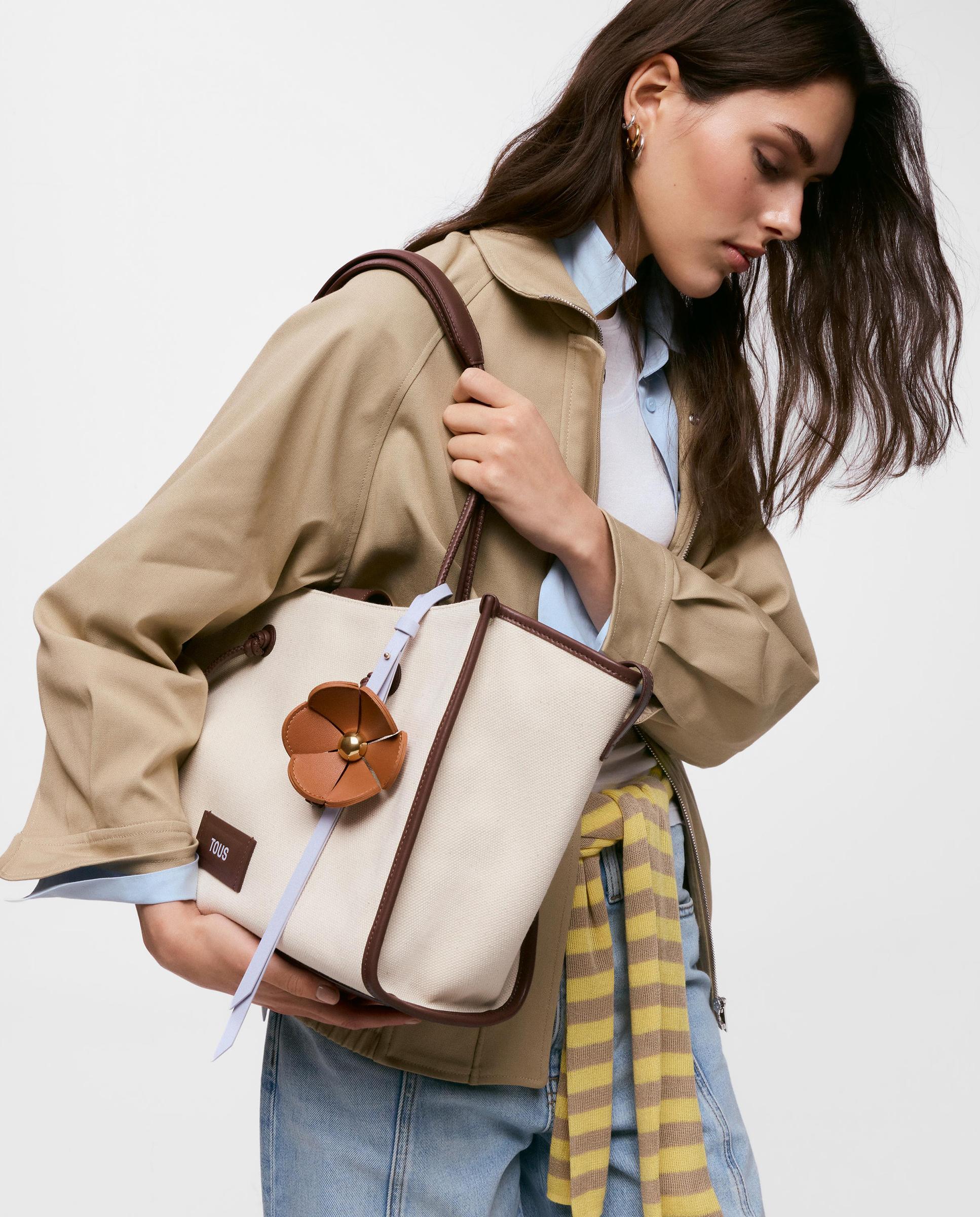 Shopper Grande de Jacquard Summer Holidays Bege-7