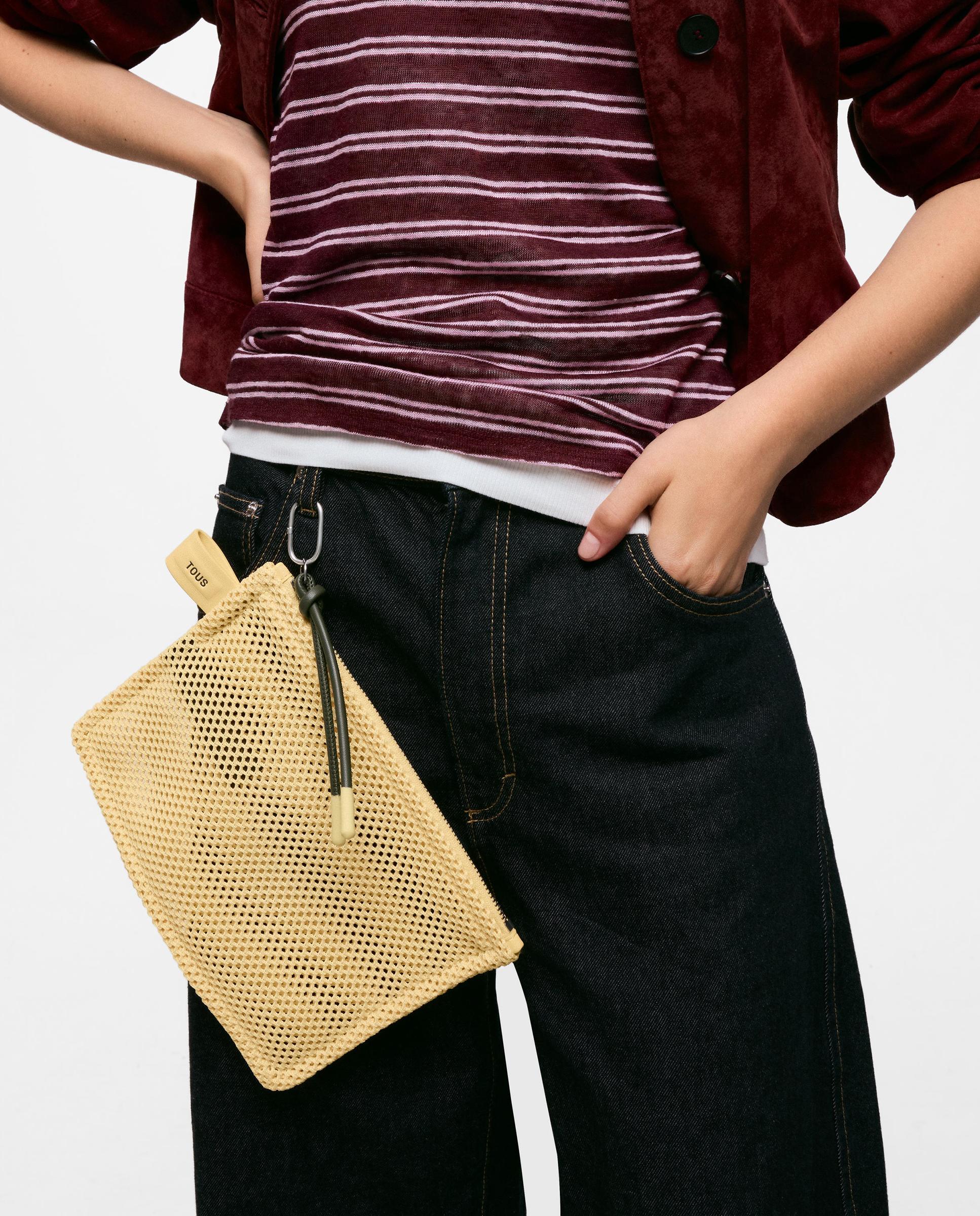 Necessaire Tous Tulip Mesh Plano Amarelo-4