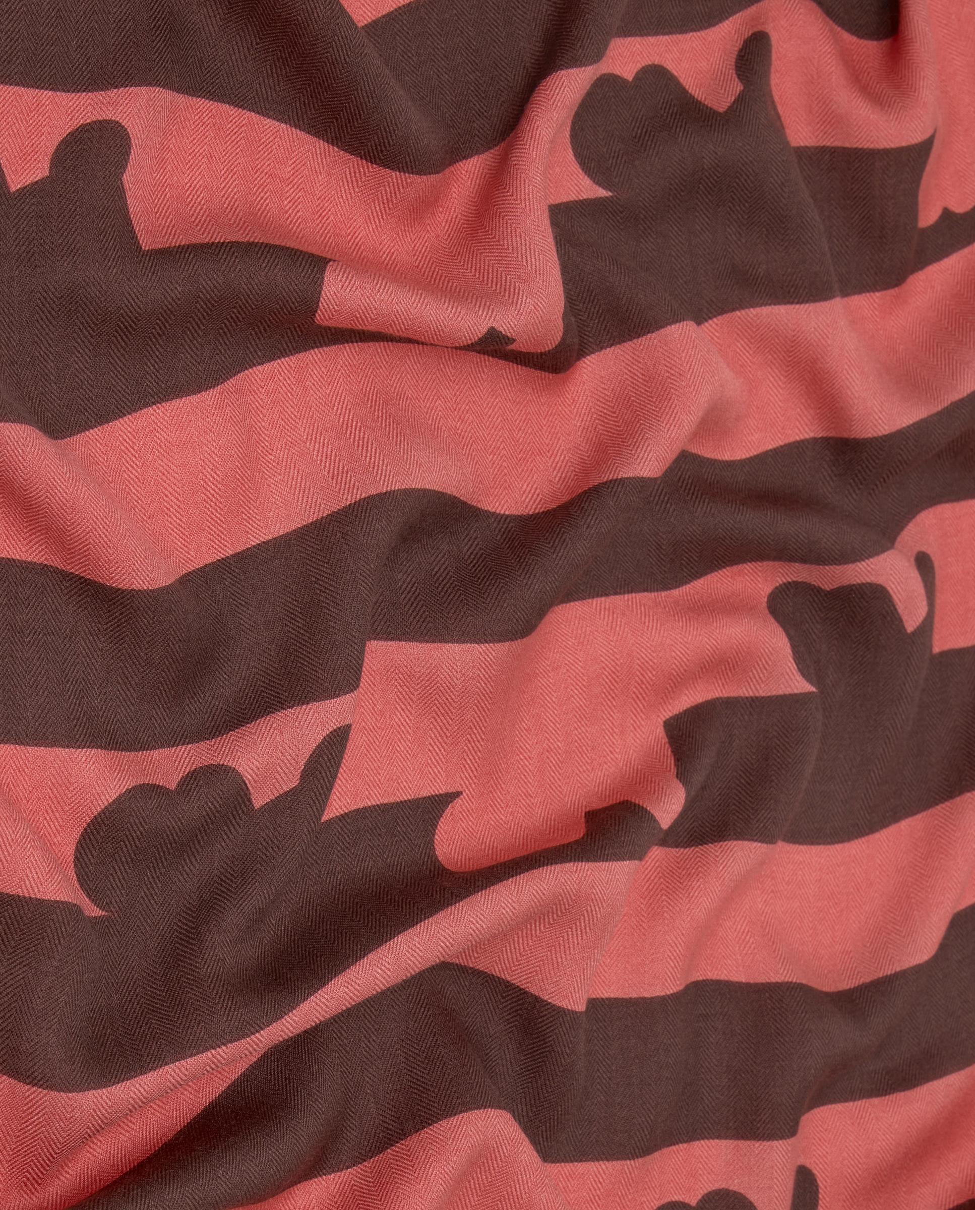 Lenço de Seda Tous Bear Stripes Big Coral-2