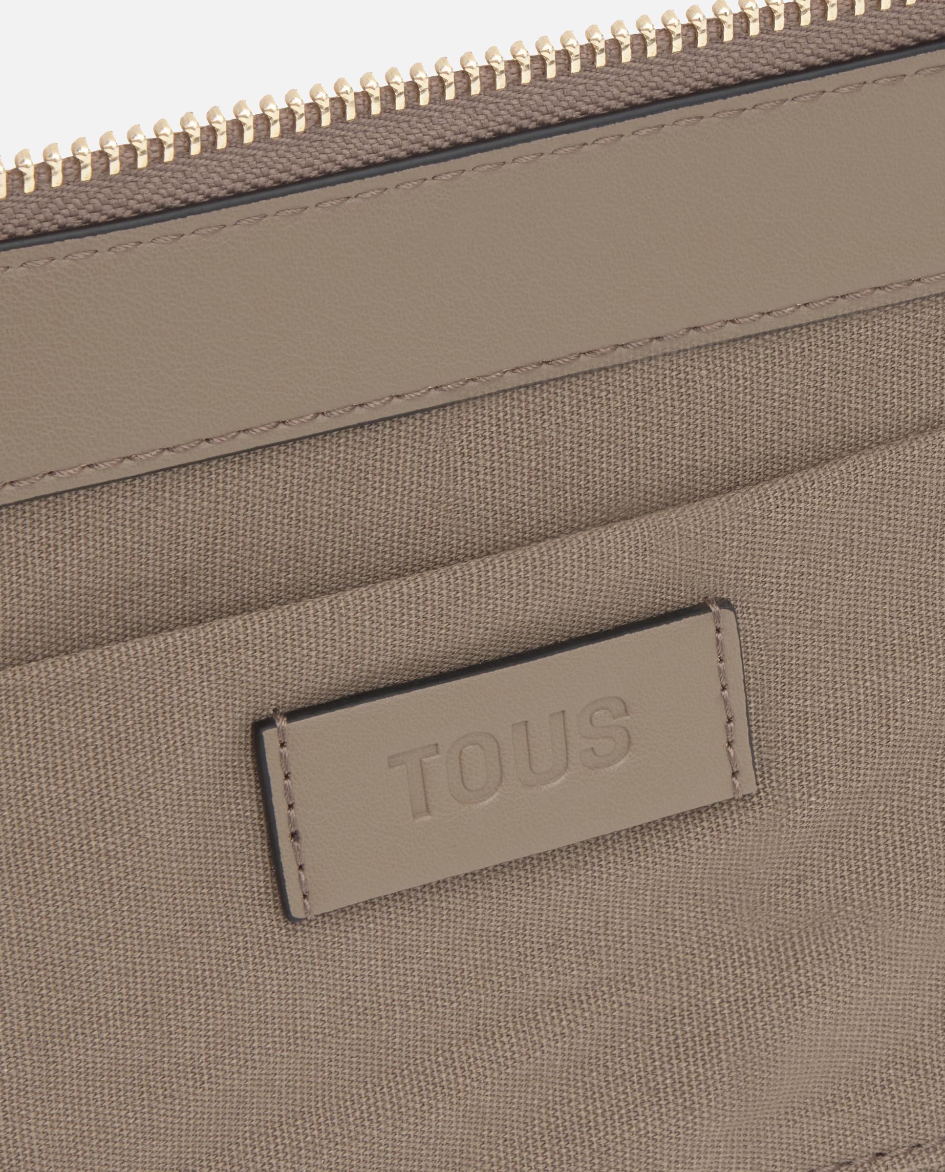 Mala de Mão Tipo Clutch Tous Infinity Taupe-3