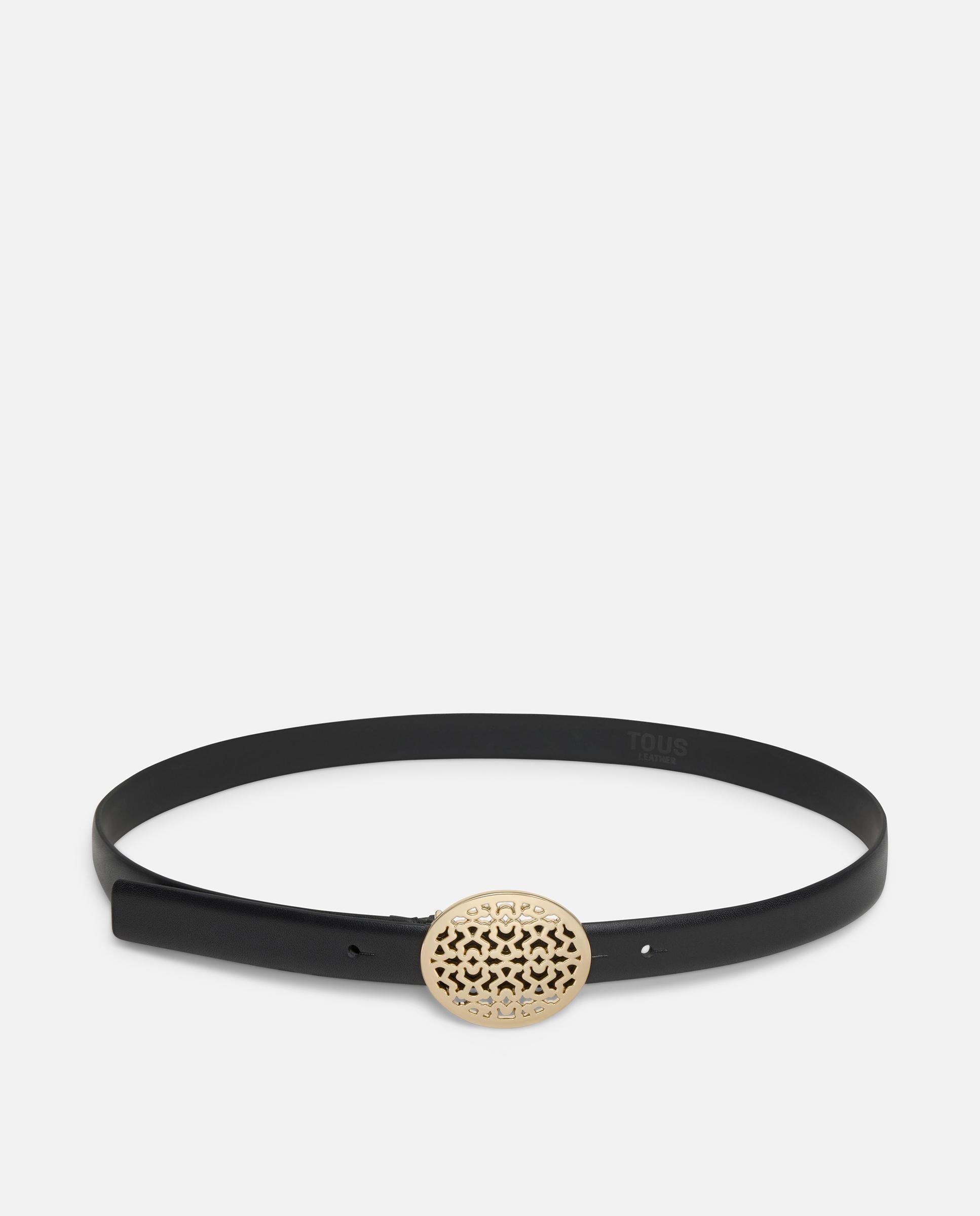 Cinto de Pele em Preto 990 Mm Tous Bear Shock Preto-3