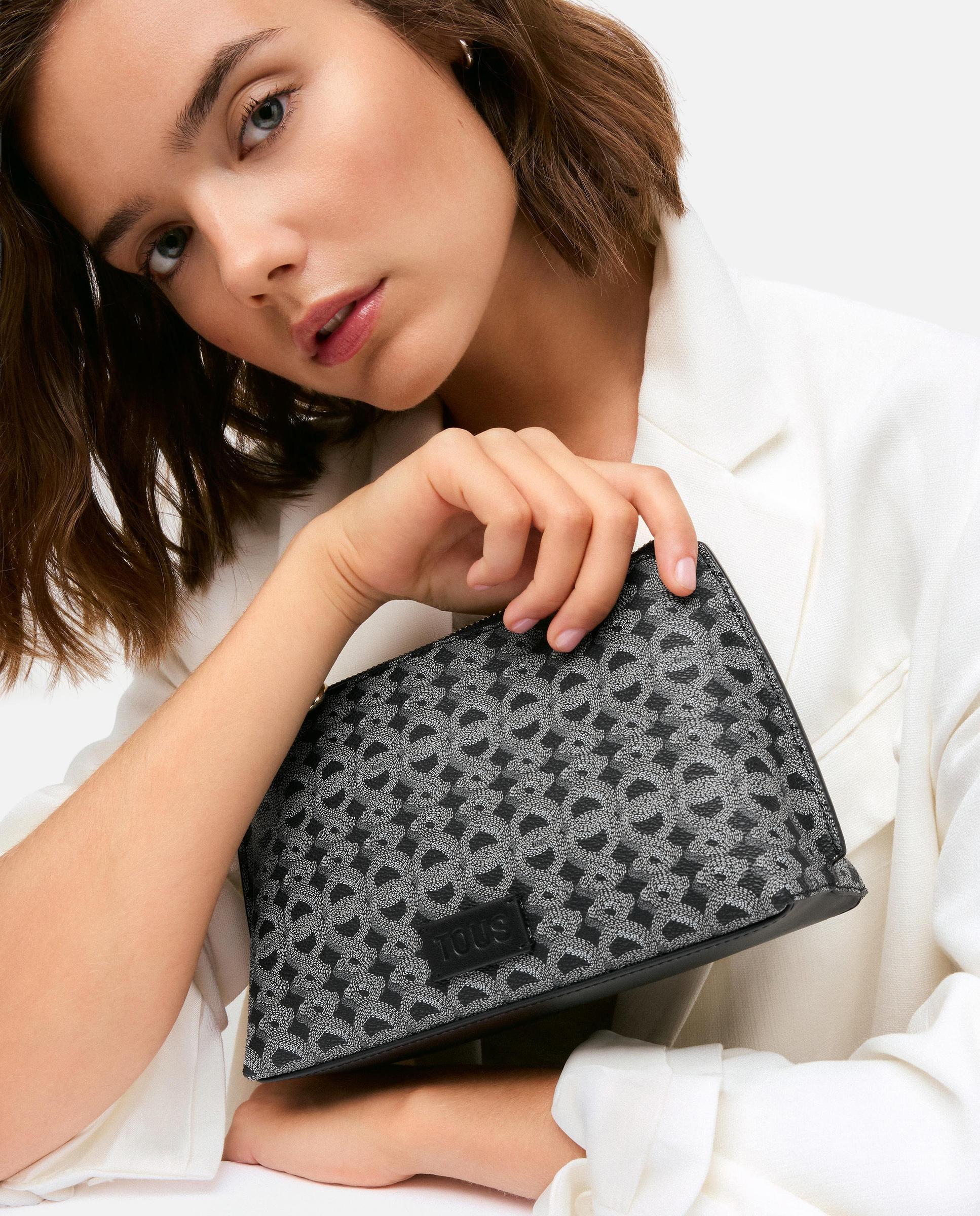 Mala de Mão Tipo Clutch Tous Infinity Preto-4