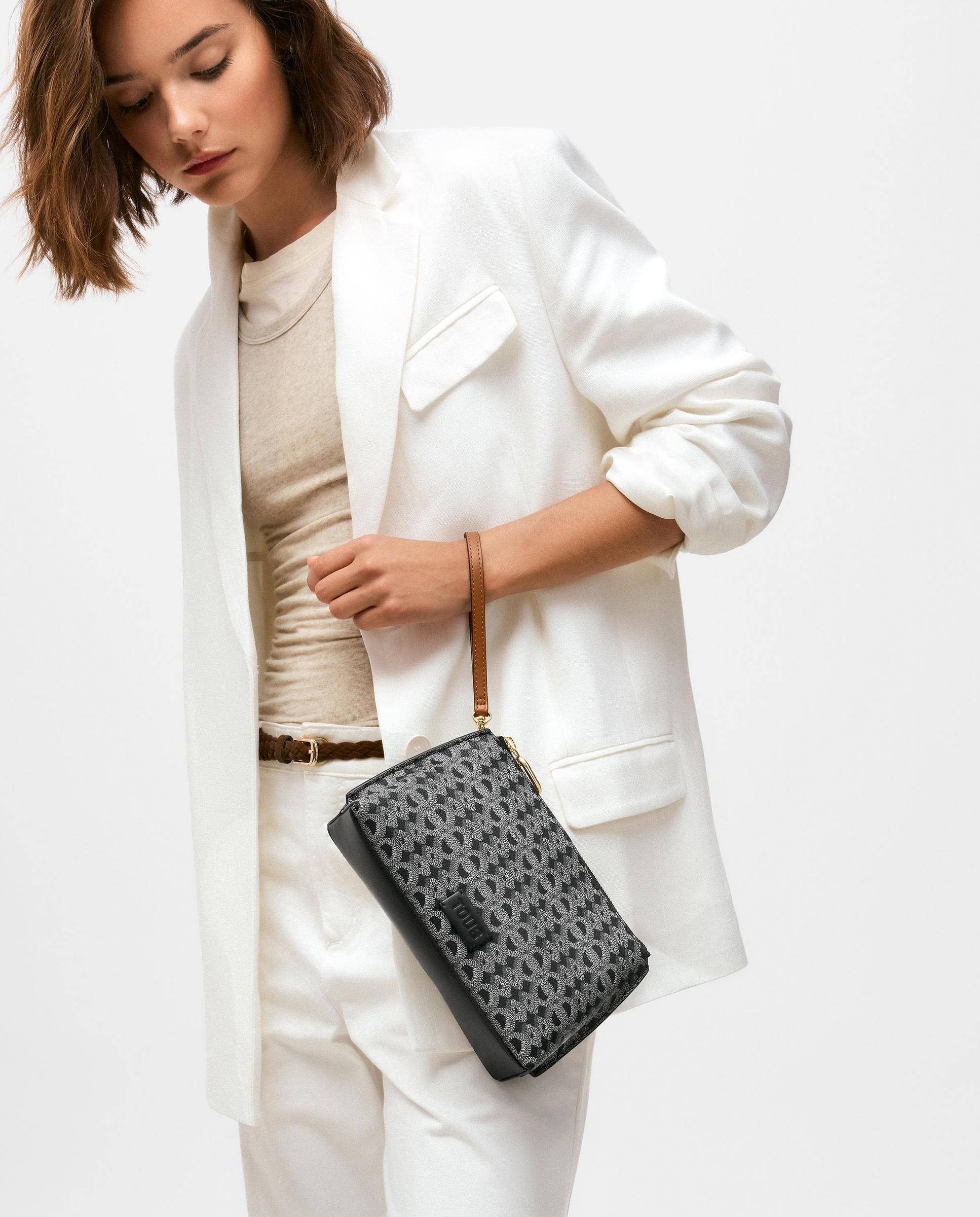 Mala de Mão Tipo Clutch Tous Infinity Preto-5