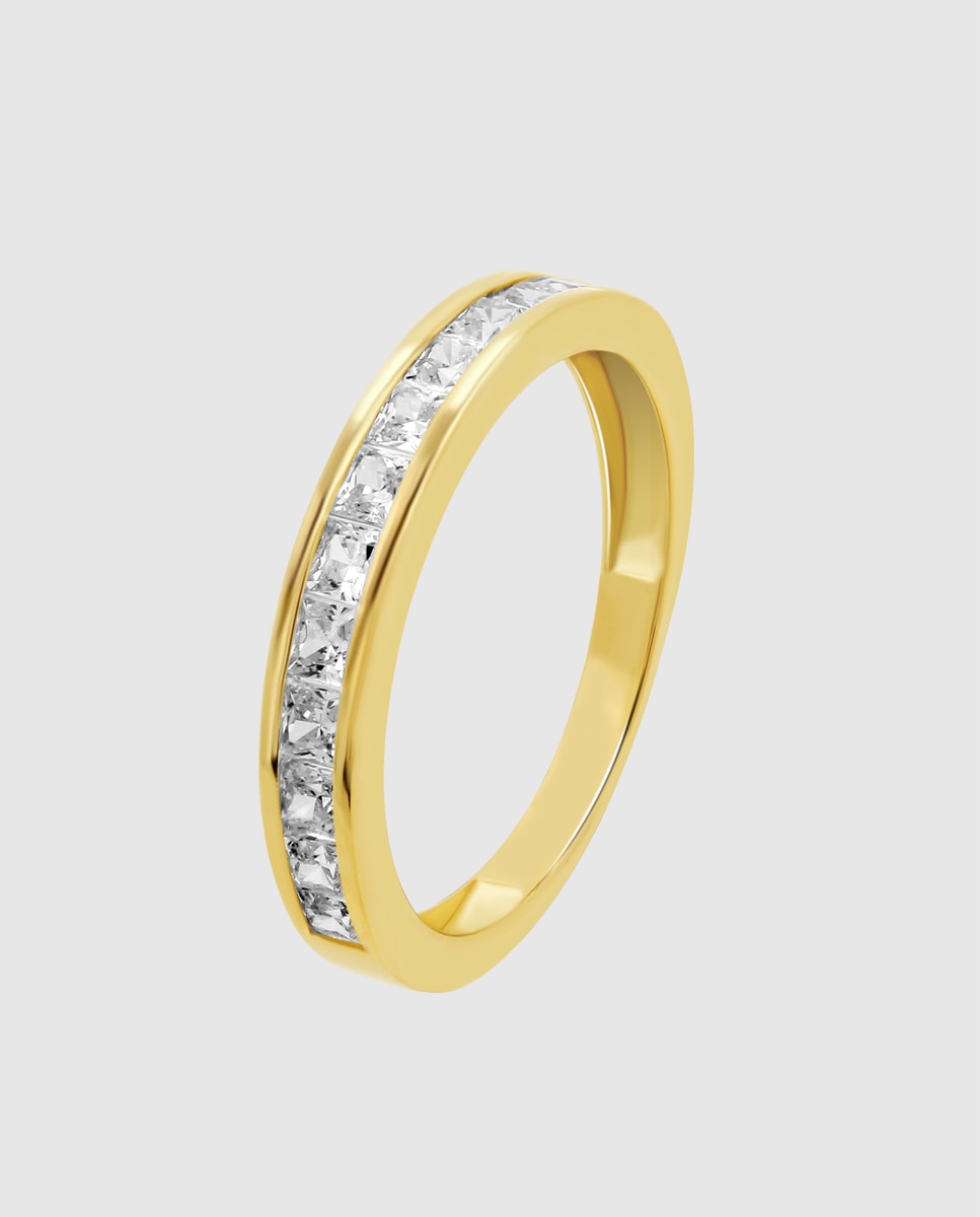 Anel Ar00048 Basics de Ouro 9k com Acabamento Brilhante Dourado-1