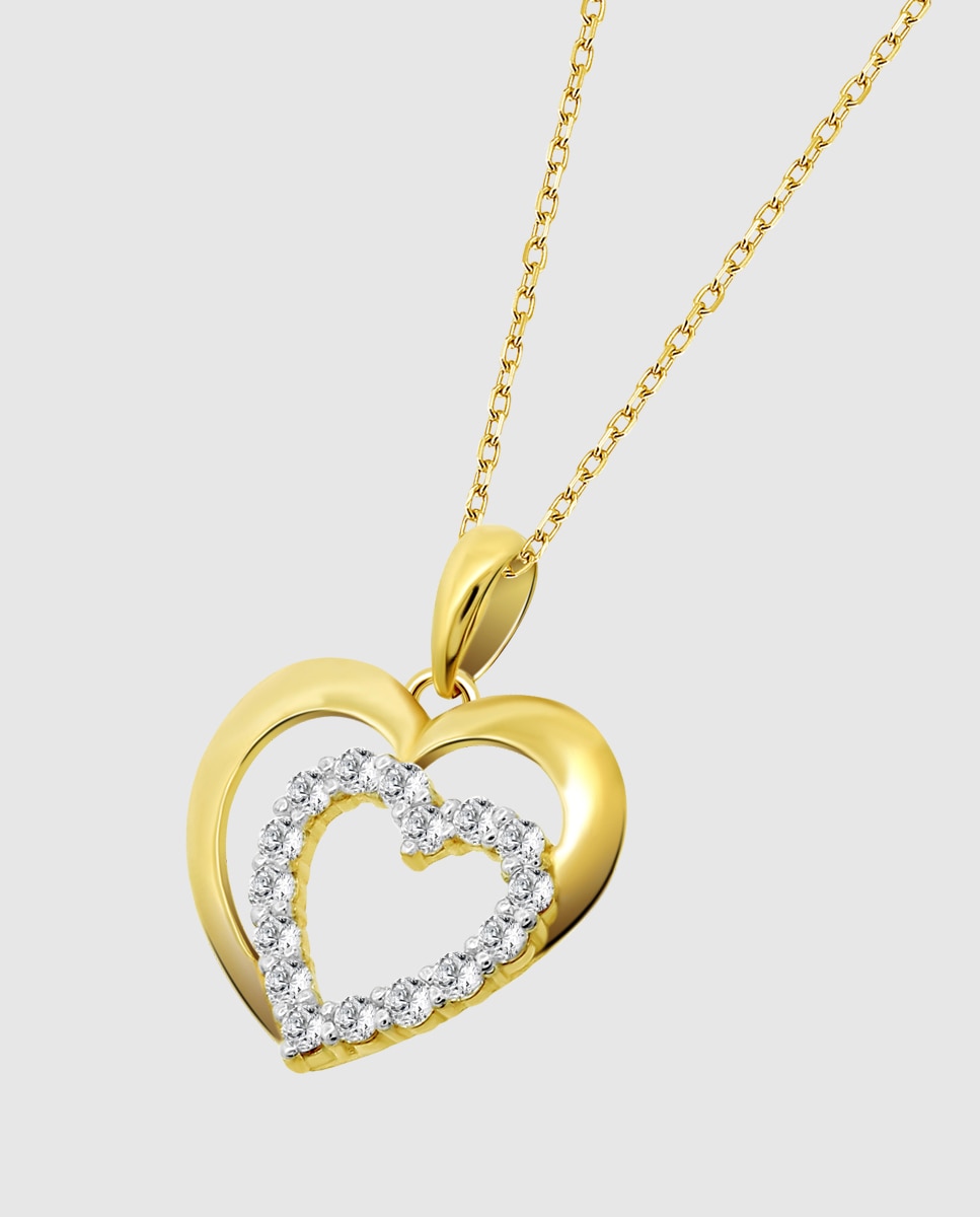 Imagem 0 de Colar Ic00176/43 Basics de Ouro 9k com Acabamento Brilhante e Motivo Coração