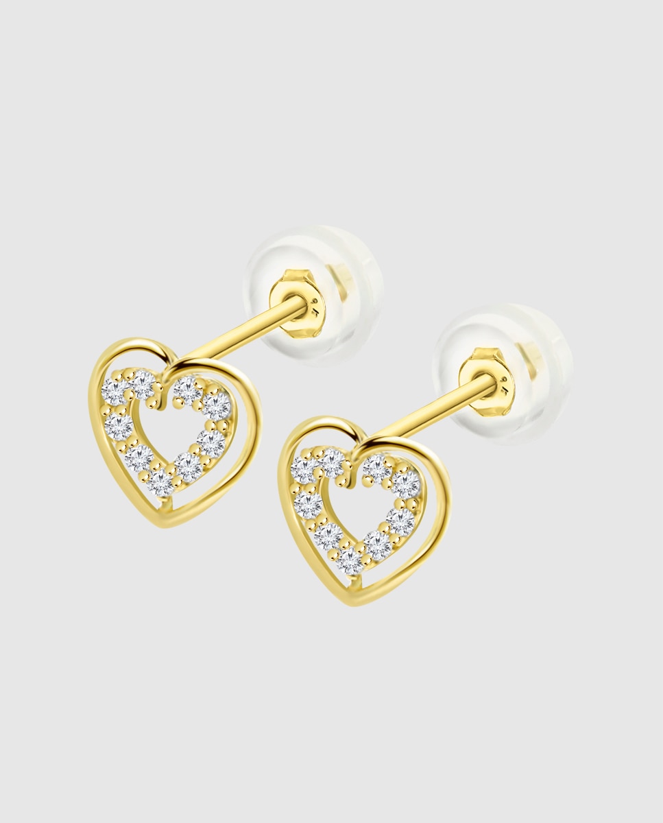 Brincos Ic00215/8 Basics de Ouro 9k com Acabamento Brilhante Dourado-1