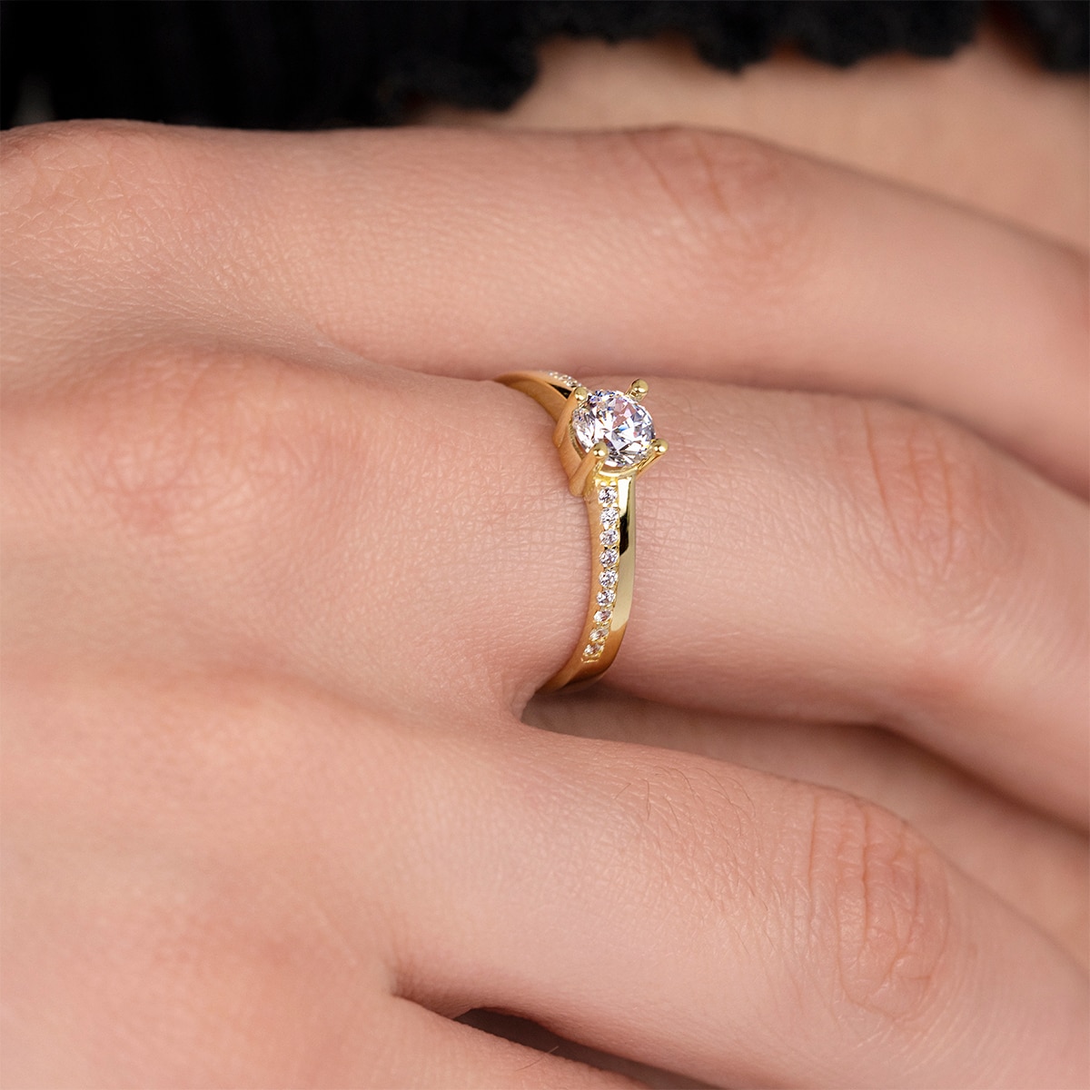 Anel Af00012 Basics de Ouro 9k com Acabamento Brilhante Dourado-2