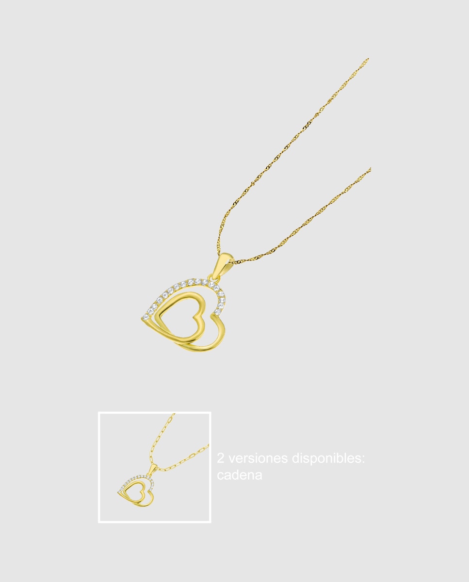 Colar Lg00069/43 Basics de Ouro 9k com Acabamento Brilhante e Motivo Coração Dourado-1