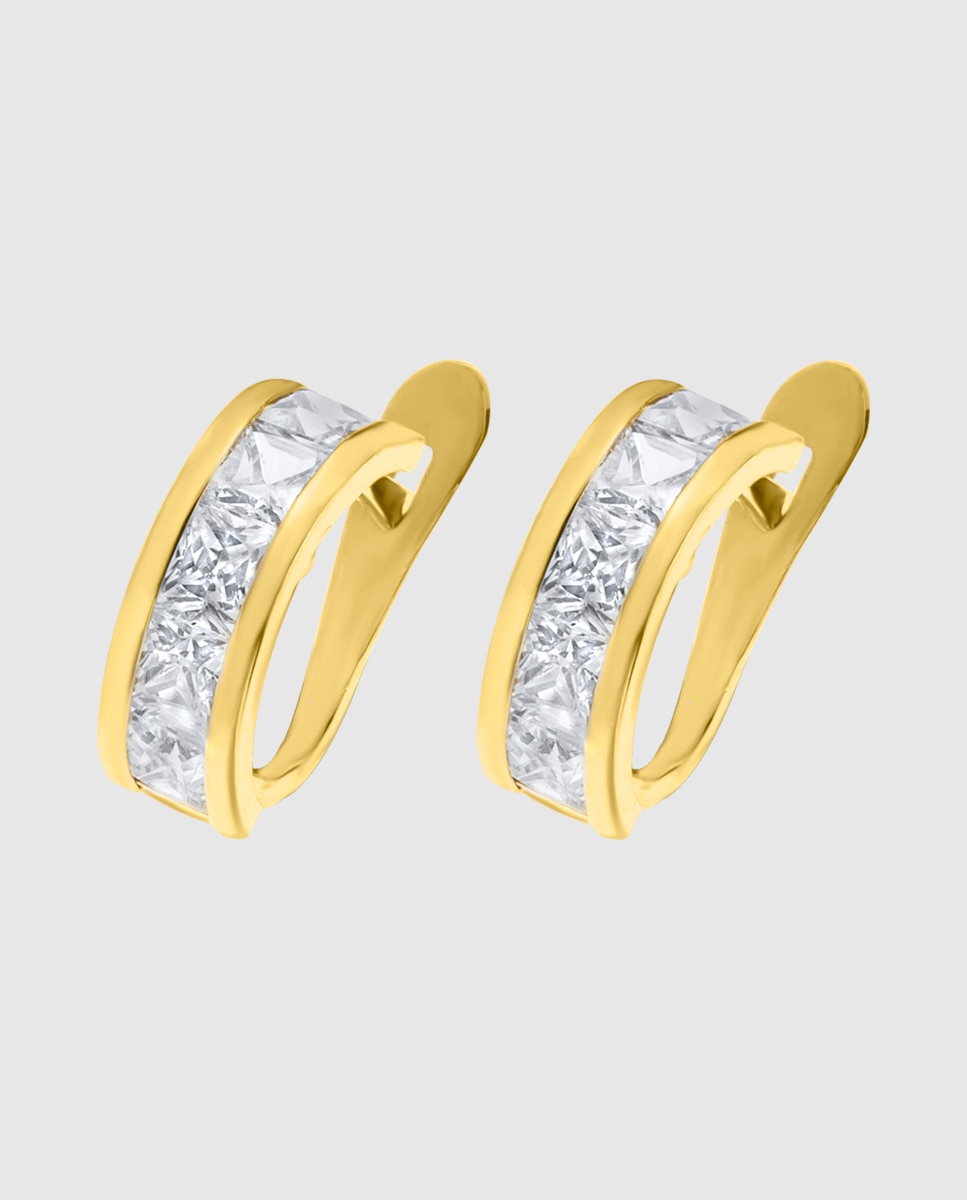 Brincos Lg00059 Basics de Ouro 9k com Acabamento Brilhante Dourado-1