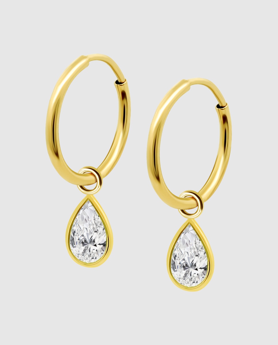 Brincos Lg00105/12 Basics de Ouro 9k com Acabamento Brilhante Dourado-1