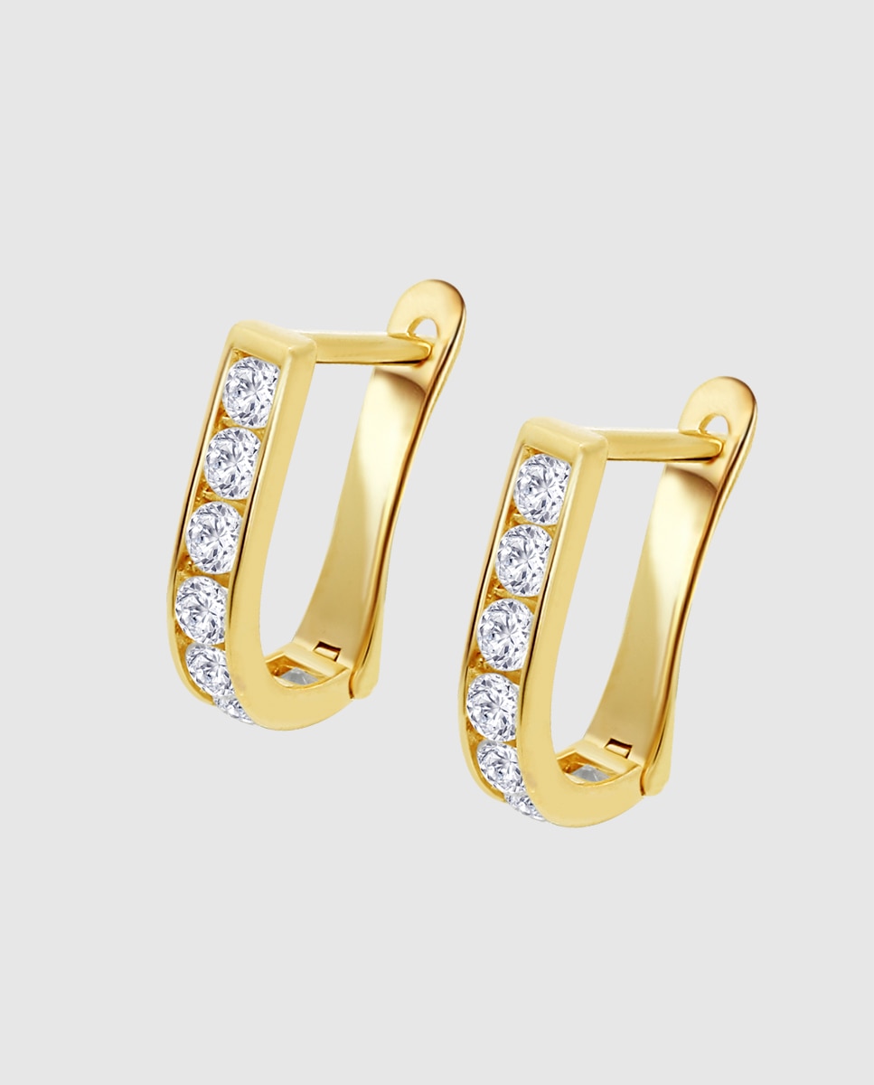 Brincos My00001 Basics de Ouro 9k com Acabamento Brilhante Dourado-1