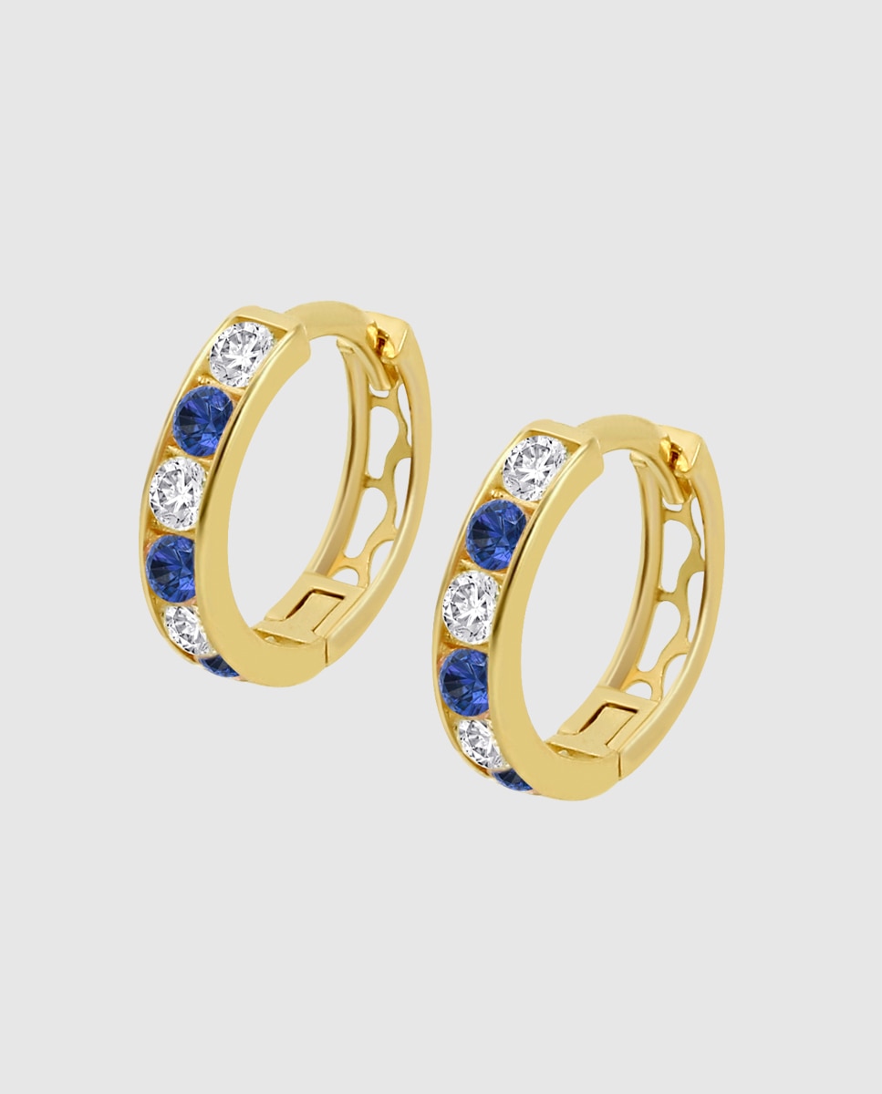 Brincos My00016 Basics de Ouro 9k com Acabamento Brilhante Dourado-1