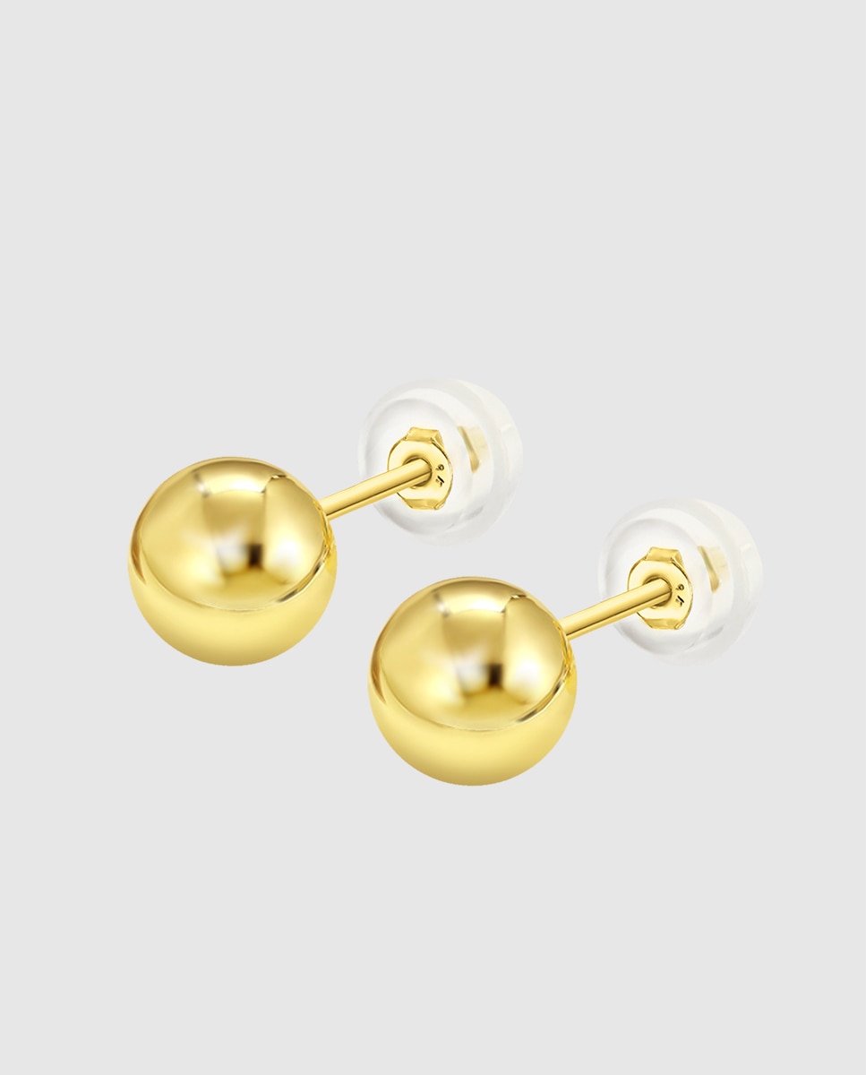 Brincos Lg00108/8 Basics de Ouro 9k com Acabamento Brilhante Dourado-1