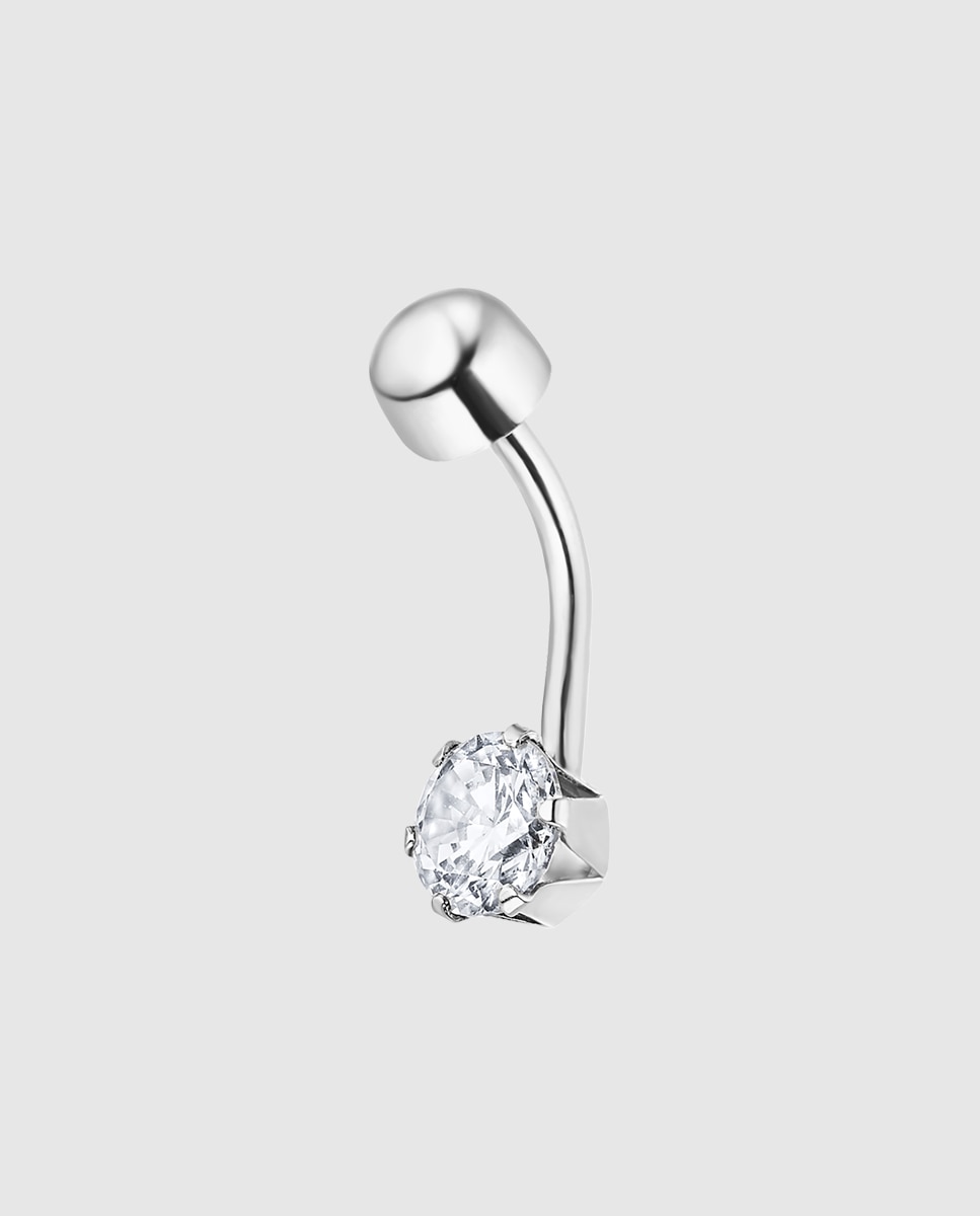 Piercing Lg00160 Basics de Ouro 9k com Acabamento Brilhante Branco-1