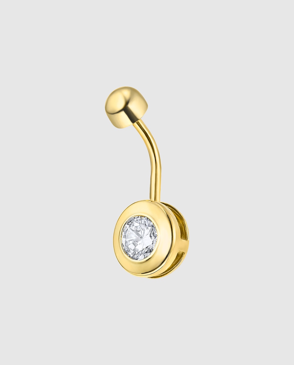 Piercing Lg00161 Basics de Ouro 9k com Acabamento Brilhante Dourado-1