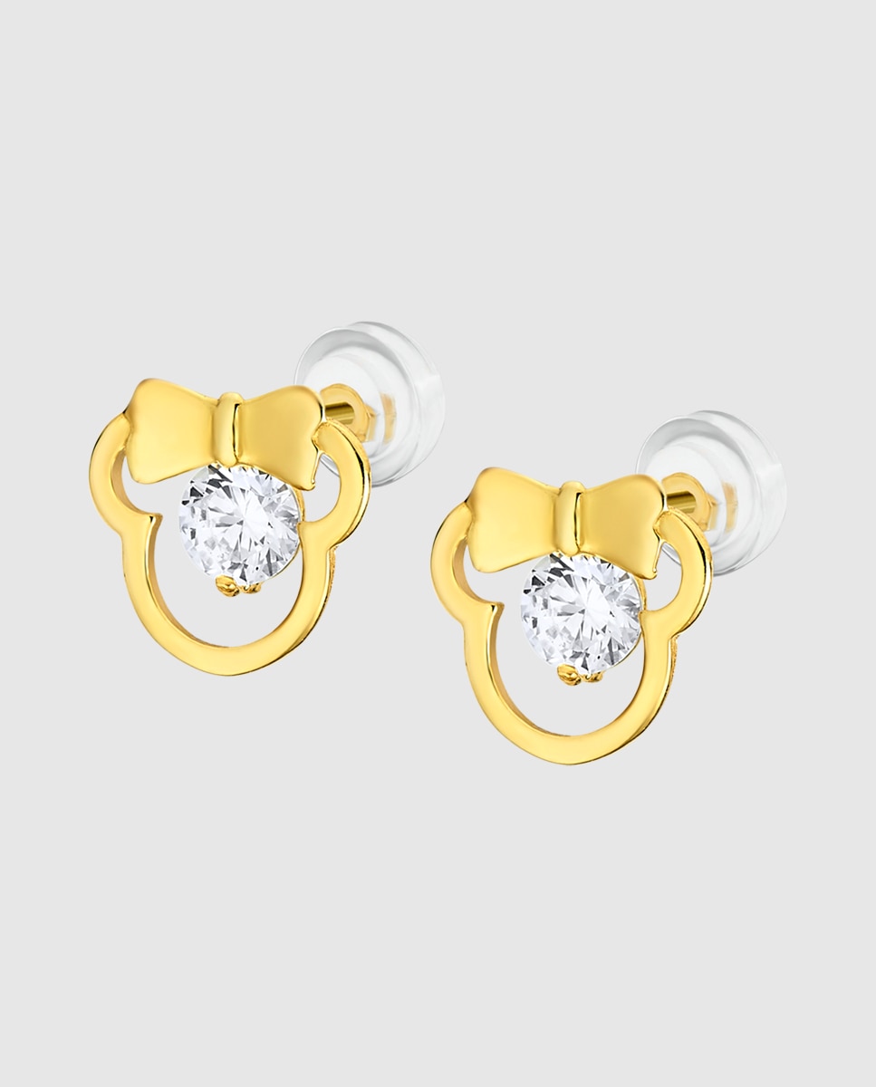 Brincos Infantil Lg00185 Basics de Ouro 9k com Acabamento Brilhante e Motivo Fantasia Dourado-1