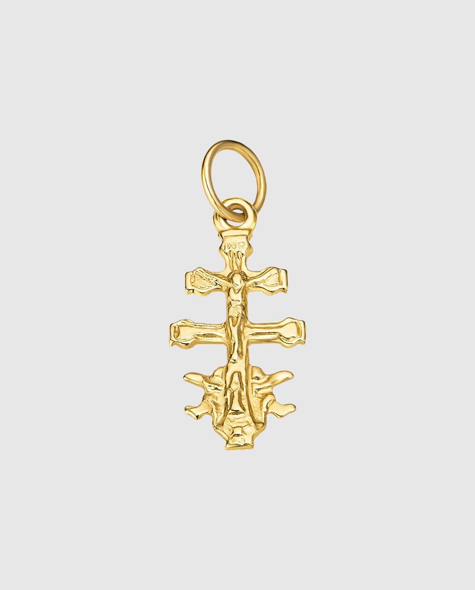 Pendente Vj00050 Basics de Ouro 9k com Acabamento Brilhante e Motivo Cruz Dourado-1
