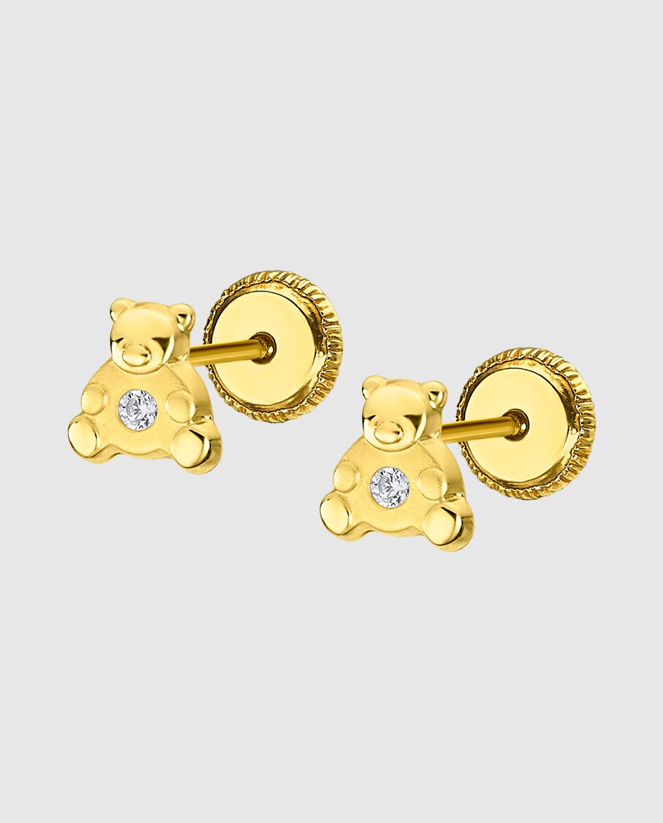 Brincos Infantil Lg00180 Basics de Ouro 9k e Motivo Fantasia Dourado-1