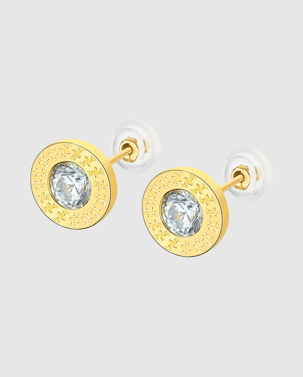 Brincos Lg00233/8 Basics de Ouro 9k com Acabamento Brilhante Dourado-1