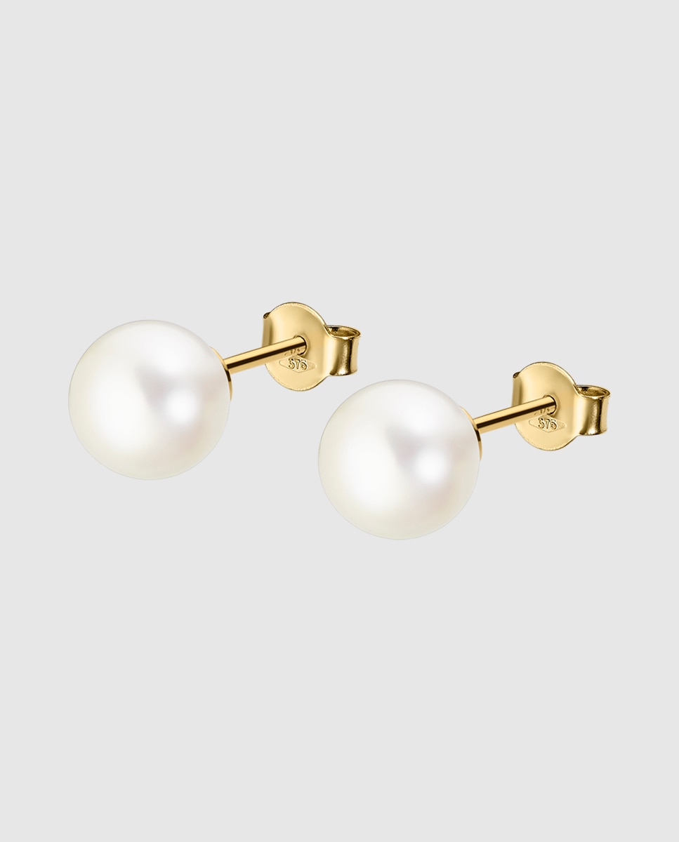 Brincos Hin00001/8 Basics de Ouro 9k com Acabamento Brilhante Dourado-1
