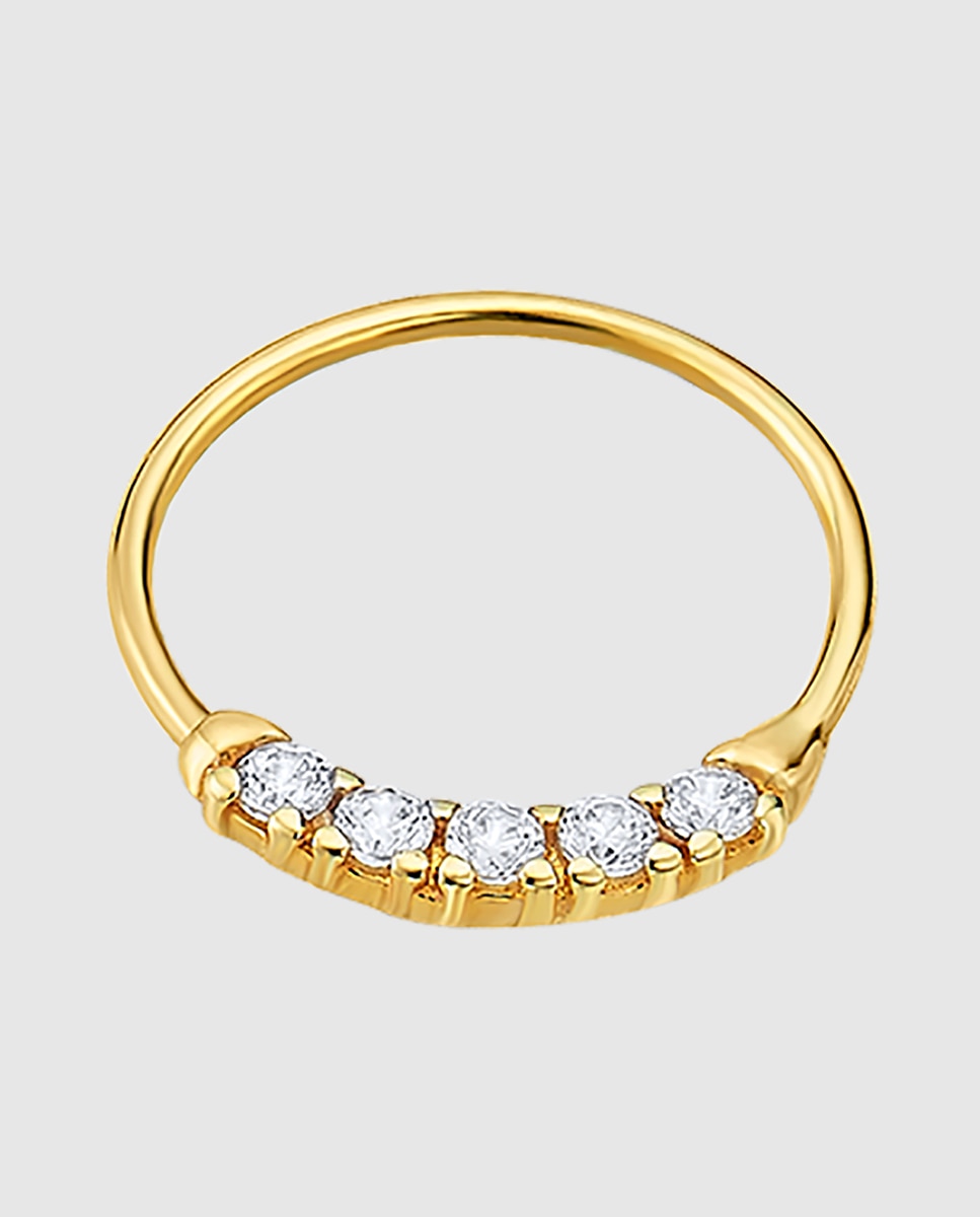 Piercing Lg00234 Basics de Ouro 9k com Acabamento Brilhante Dourado-1